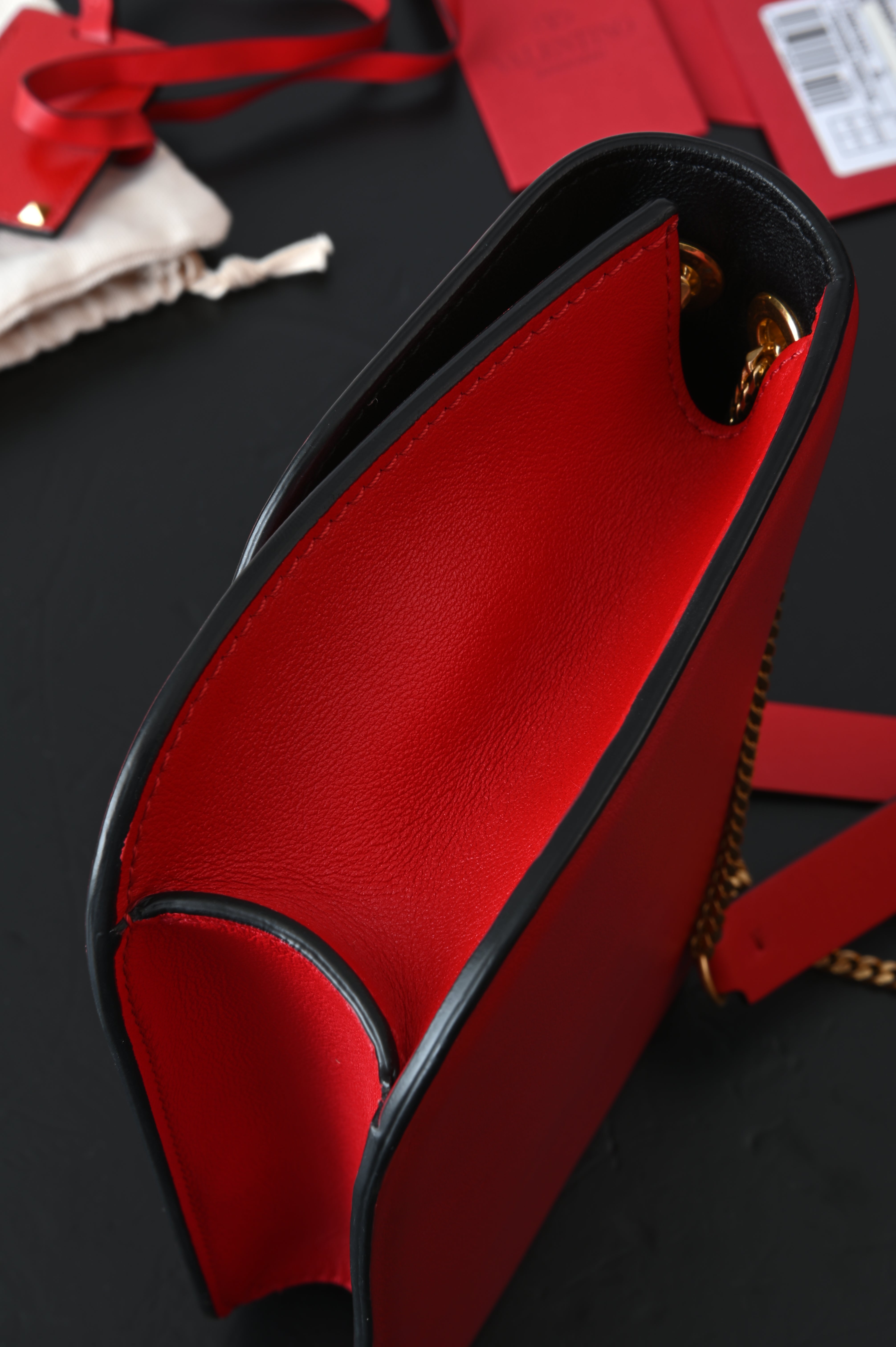 Valentino Garavani V Logo Red Sling