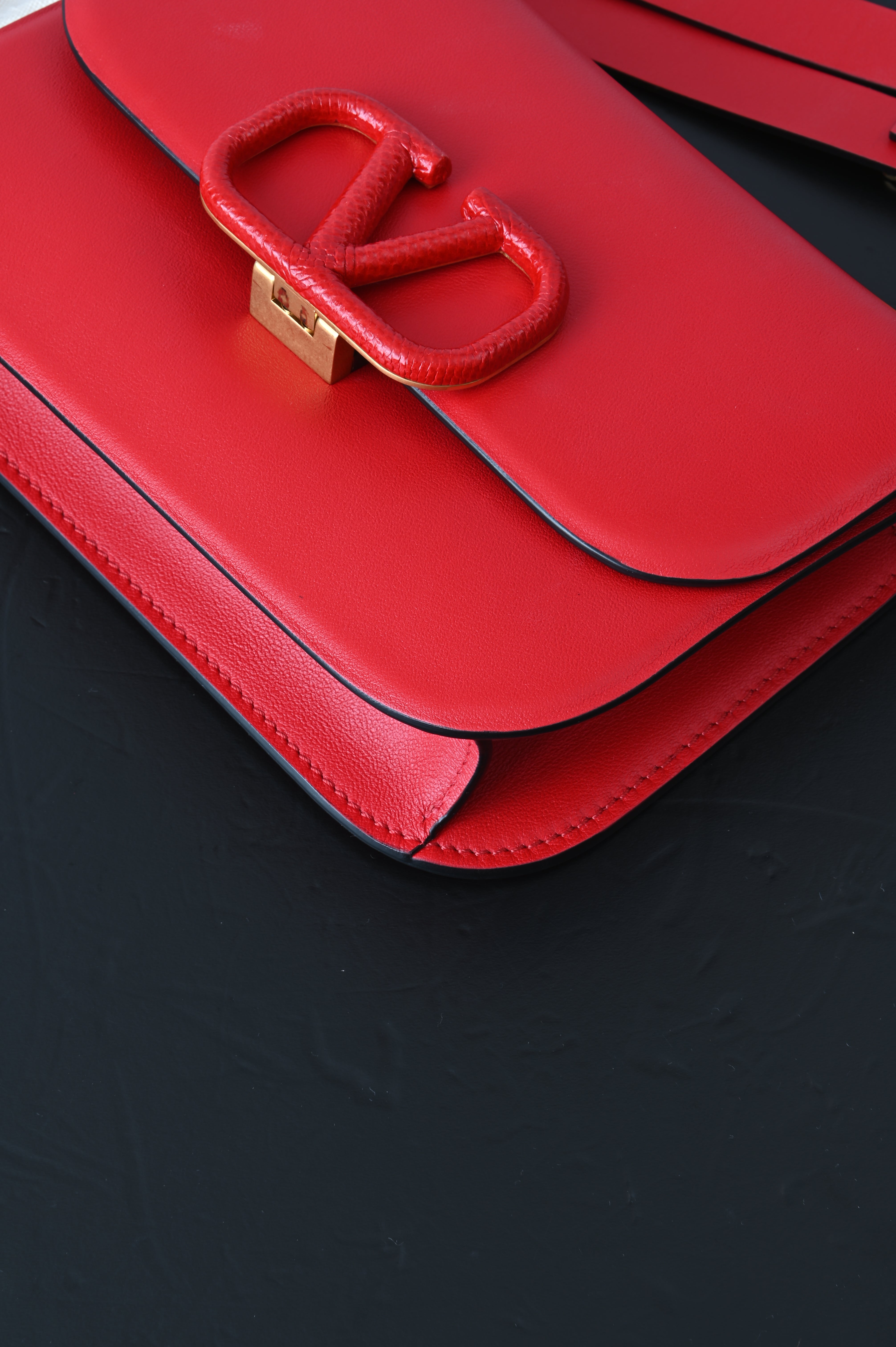 Valentino Garavani V Logo Red Sling