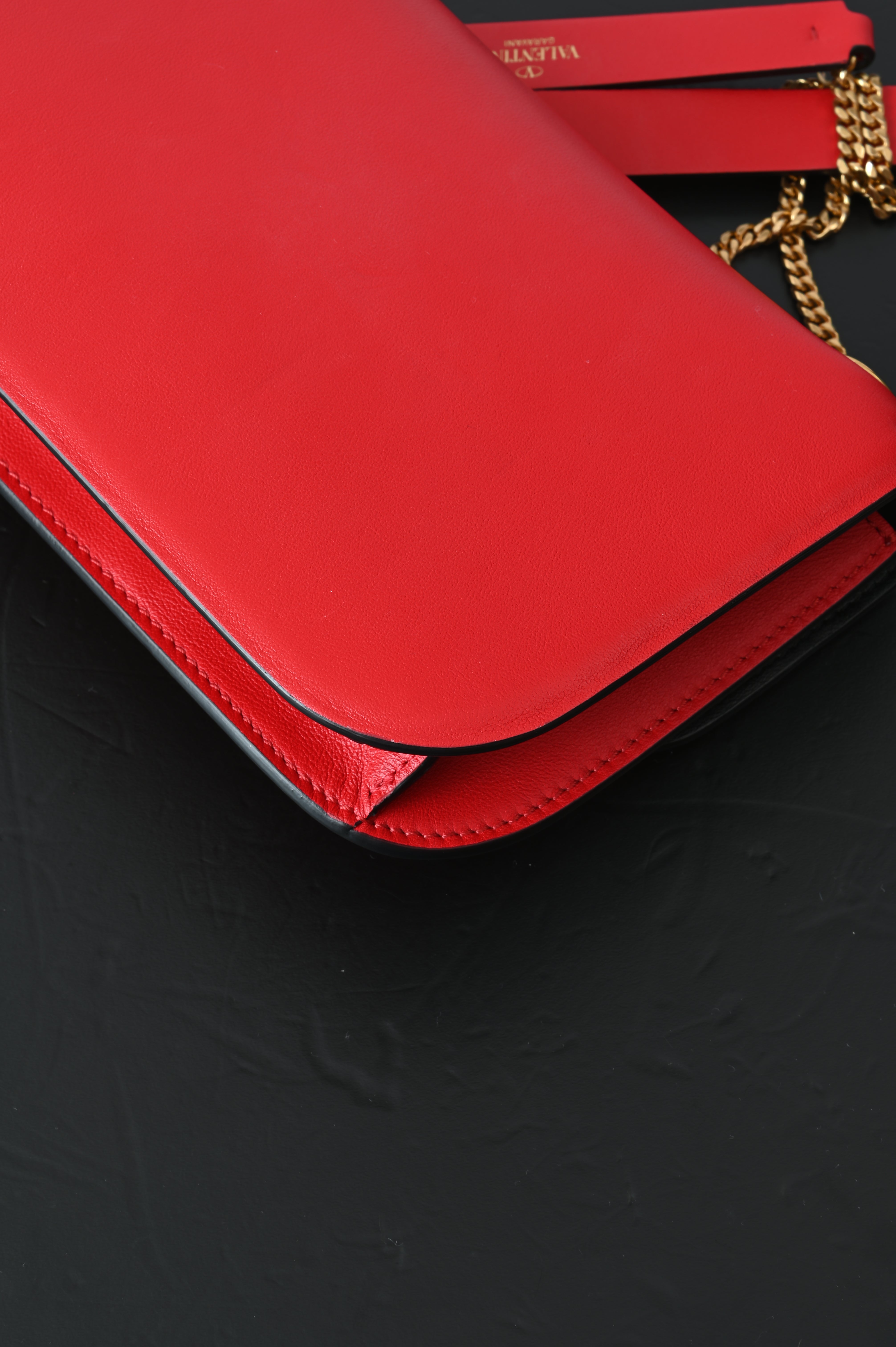 Valentino Garavani V Logo Red Sling