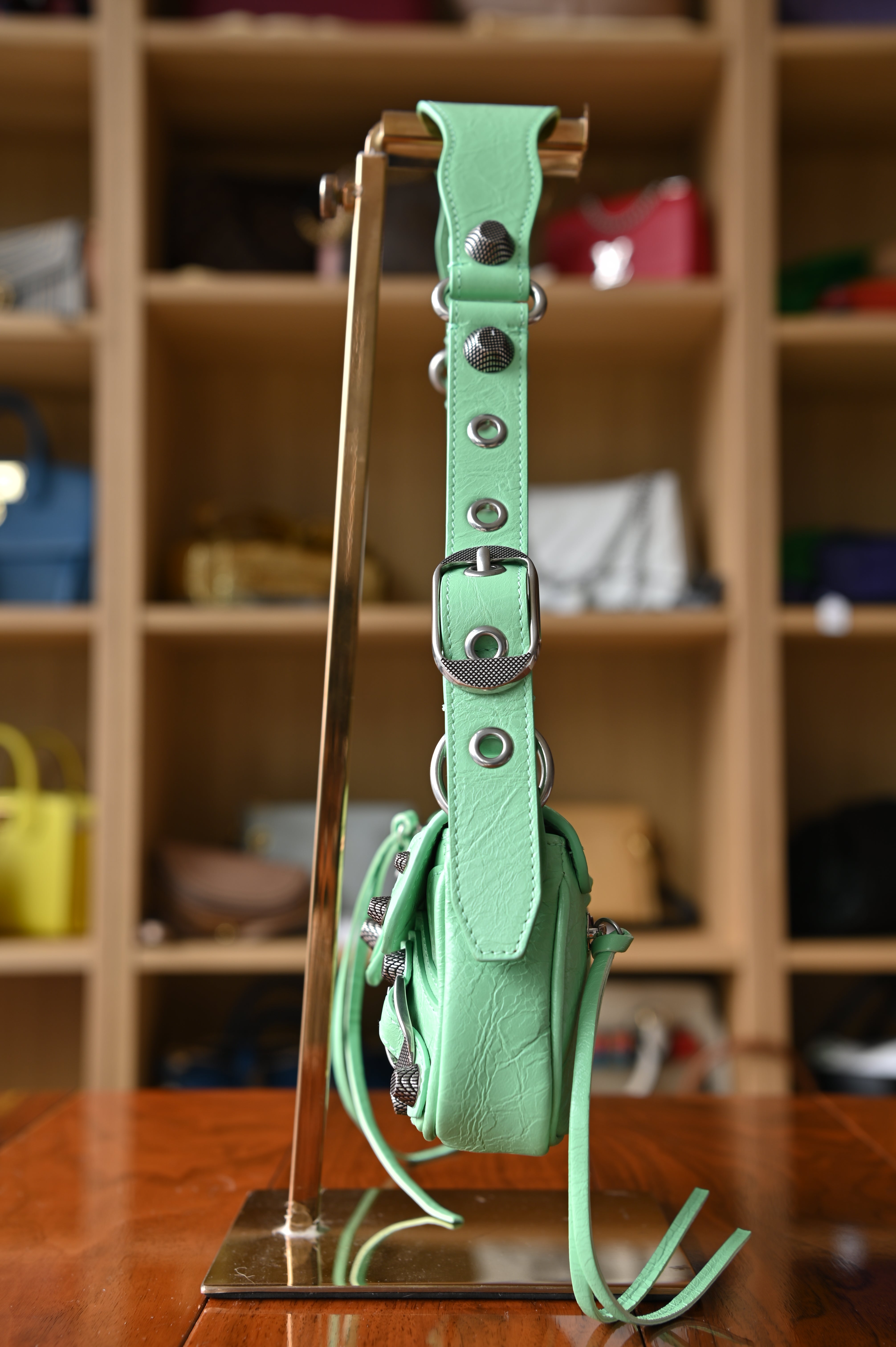 Balenciaga Mint Green Le Cagole Shoulder Bag