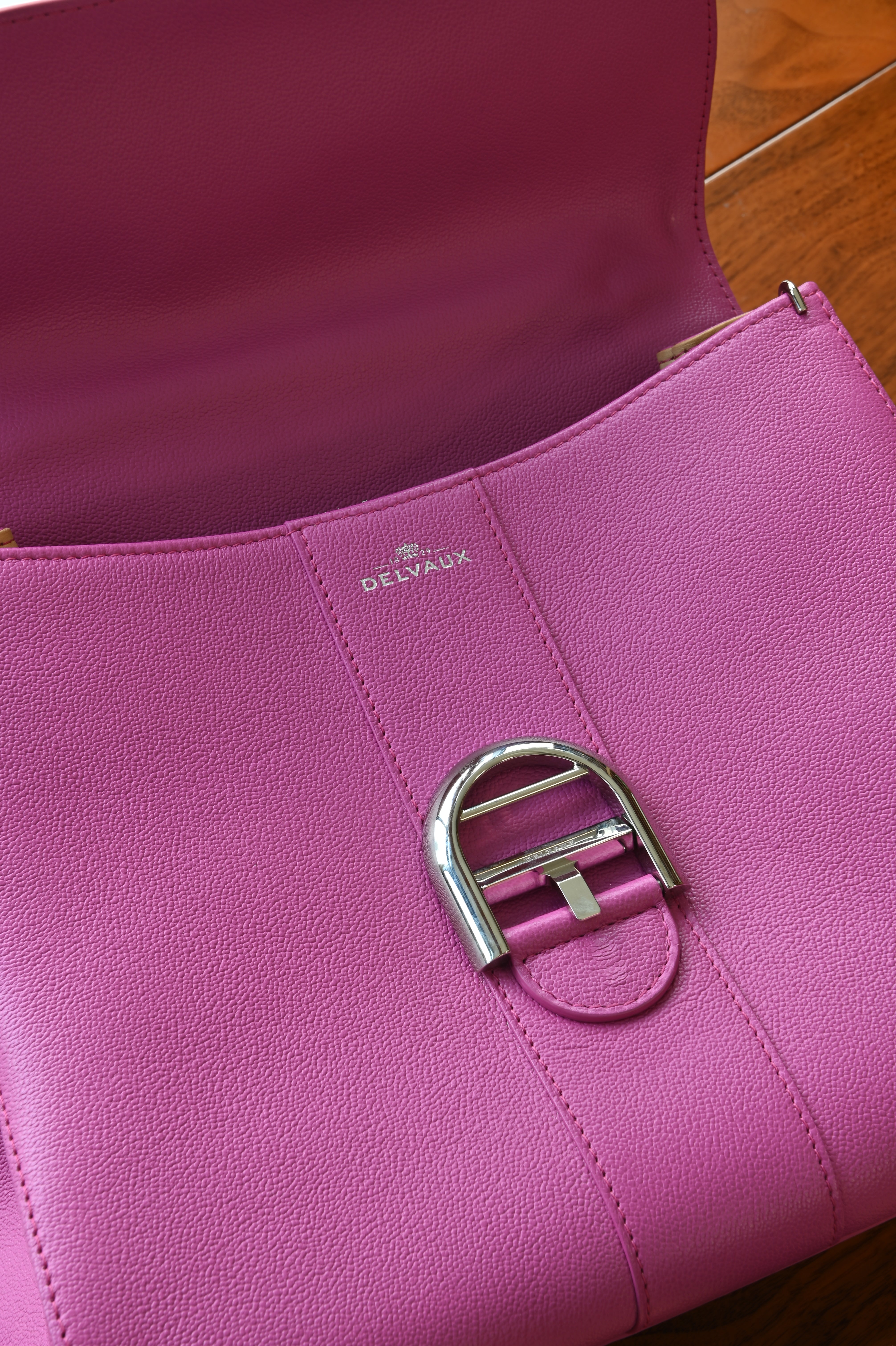 Delvaux Hot Pink Brillant Top Handle Bag
