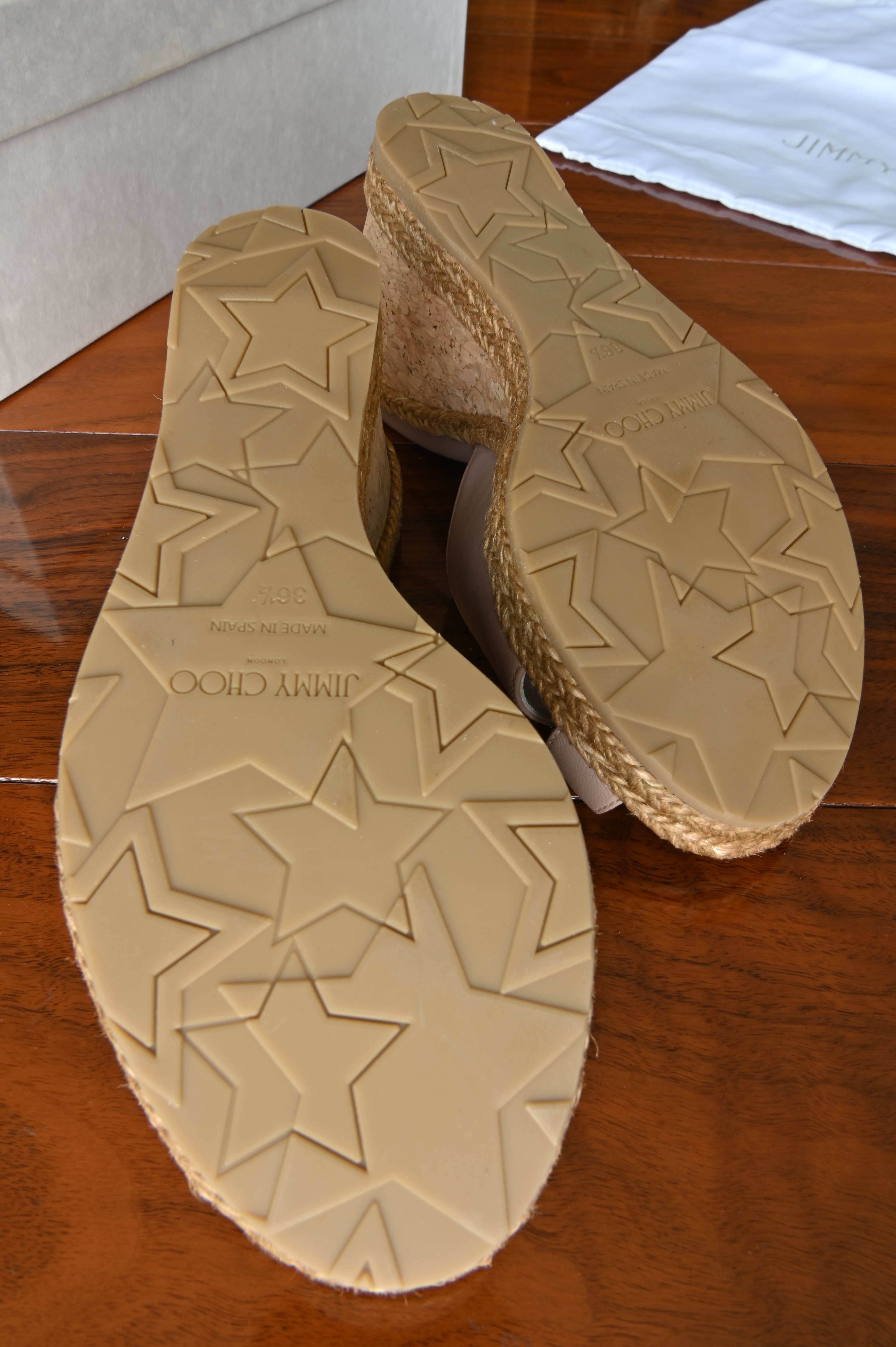 Jimmy Choo Pink Almer Espadrille Wedges