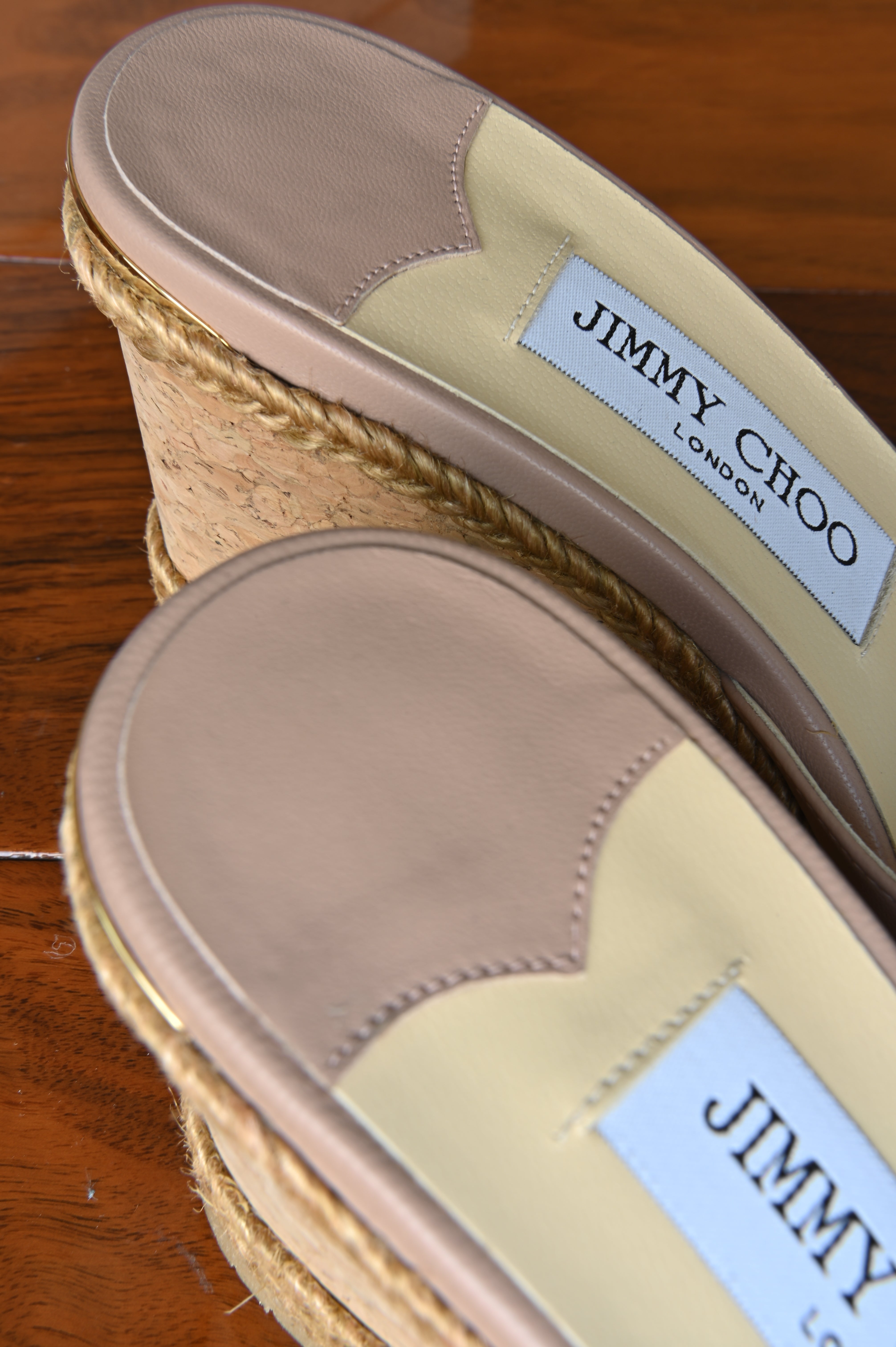 Jimmy Choo Pink Almer Espadrille Wedges