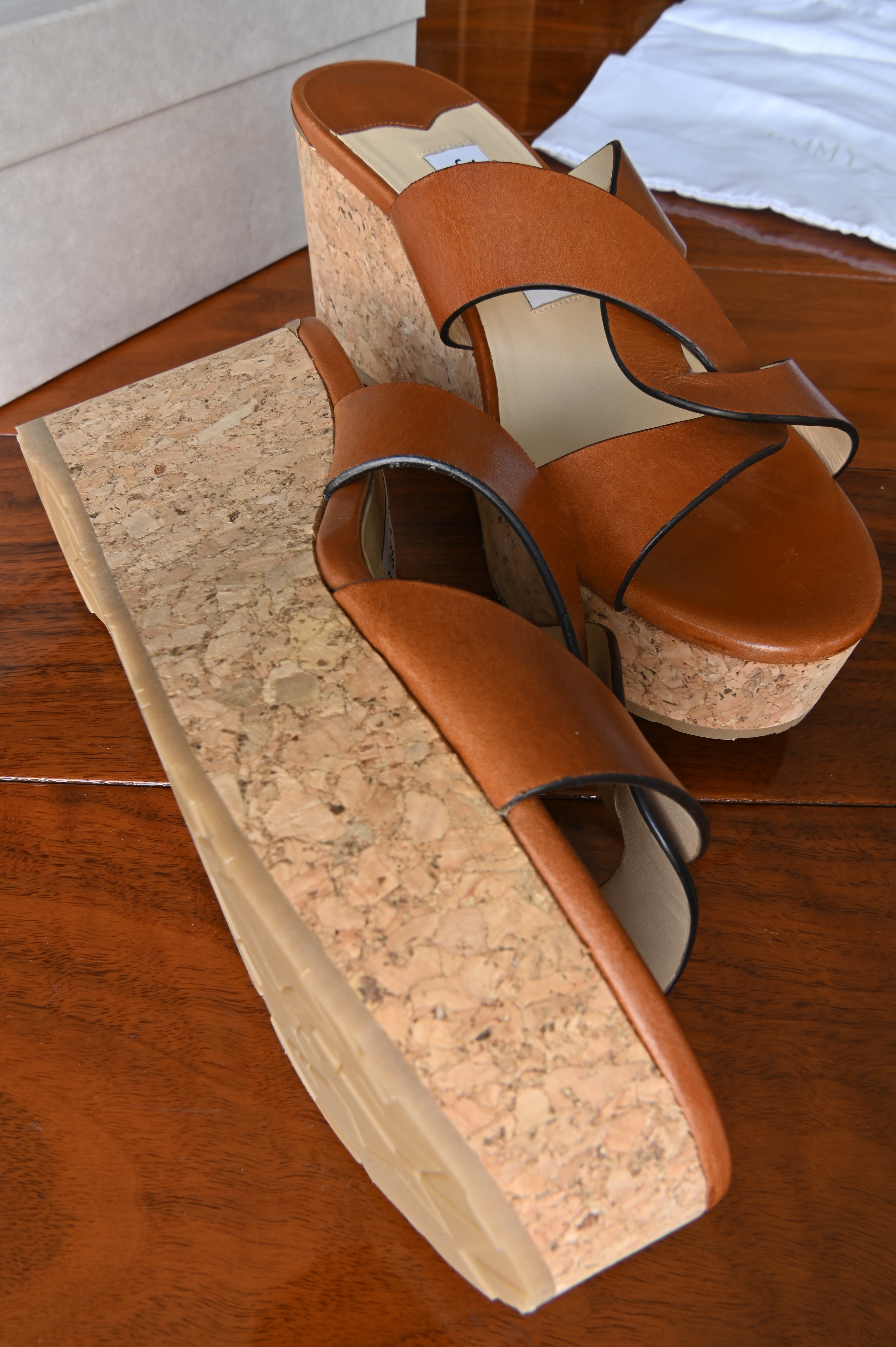 Jimmy Choo Caramel Almer Espadrille Wedges