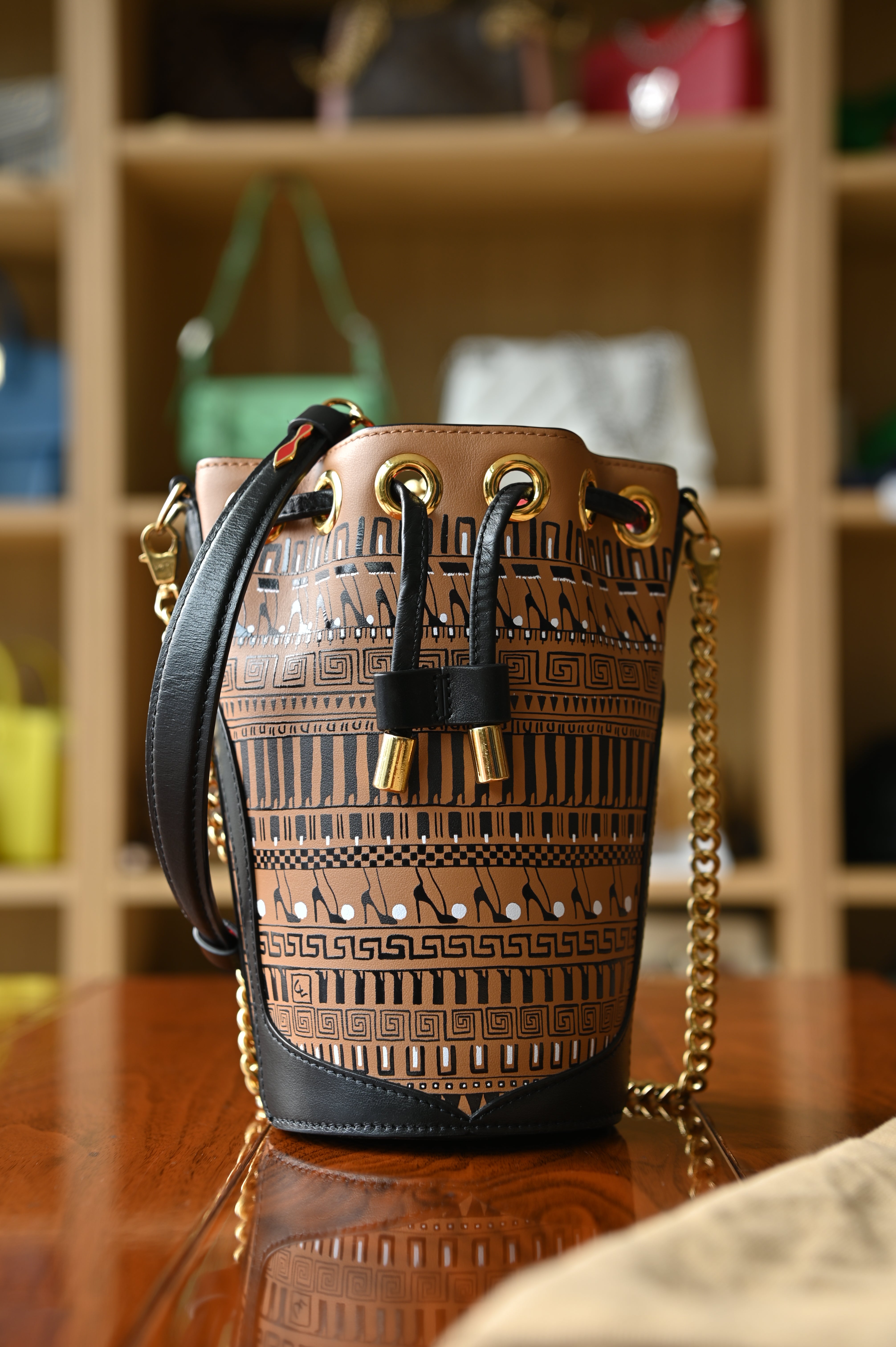 Christian Louboutin Loubiphore Greekaba Mini Bucket Bag