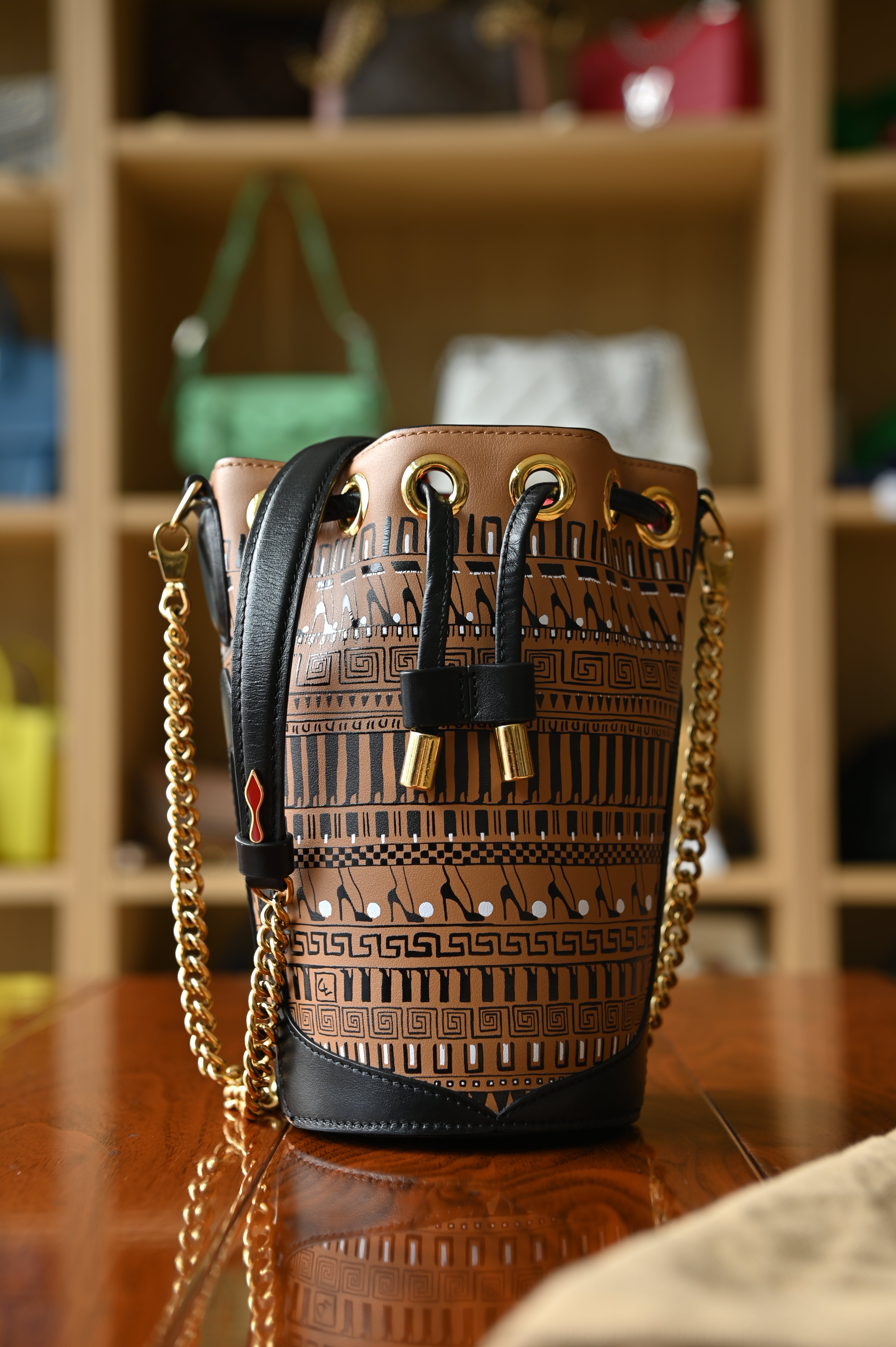 Christian Louboutin Loubiphore Greekaba Mini Bucket Bag
