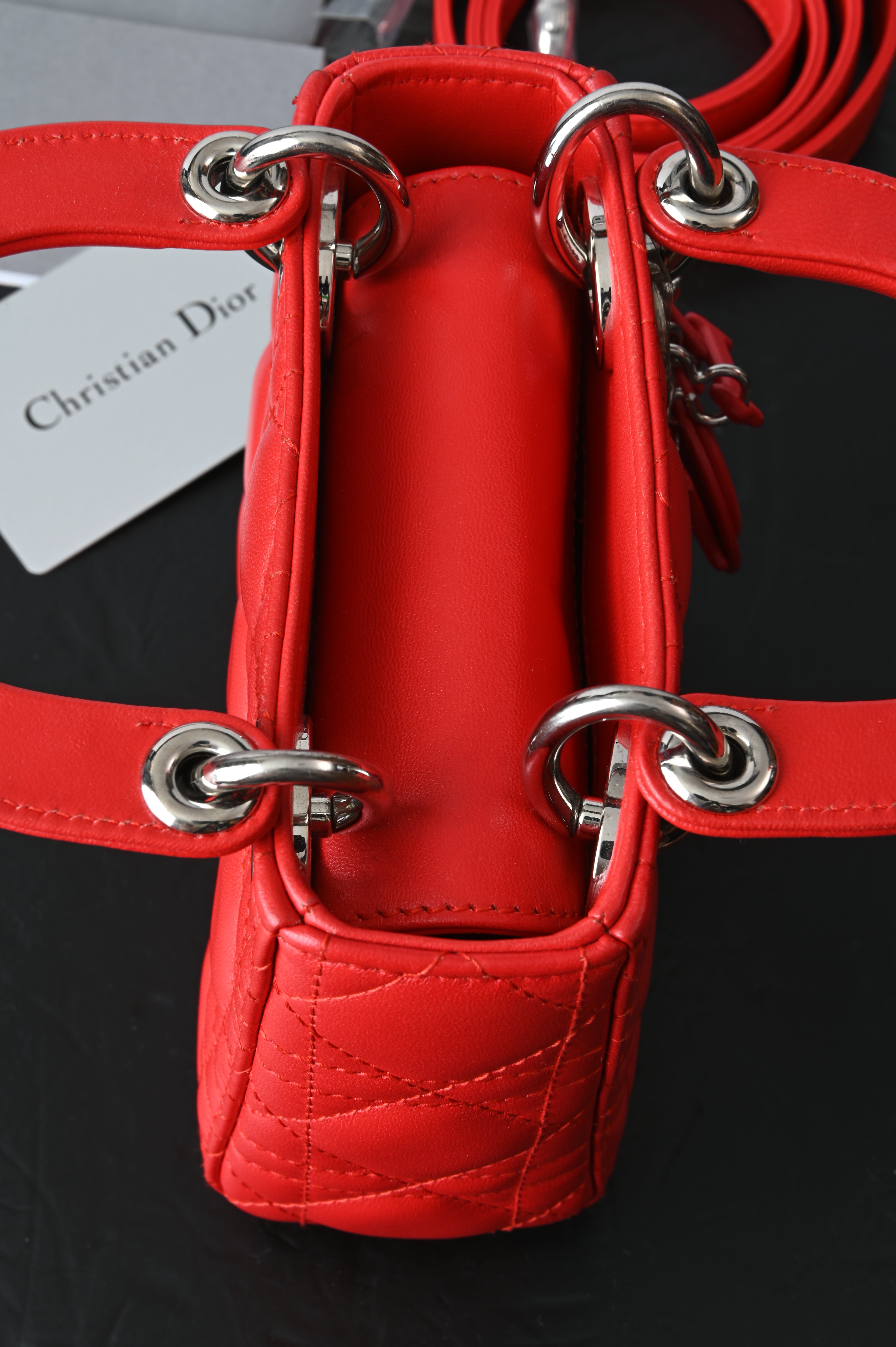 Christian Dior Mini Lady Dior in red