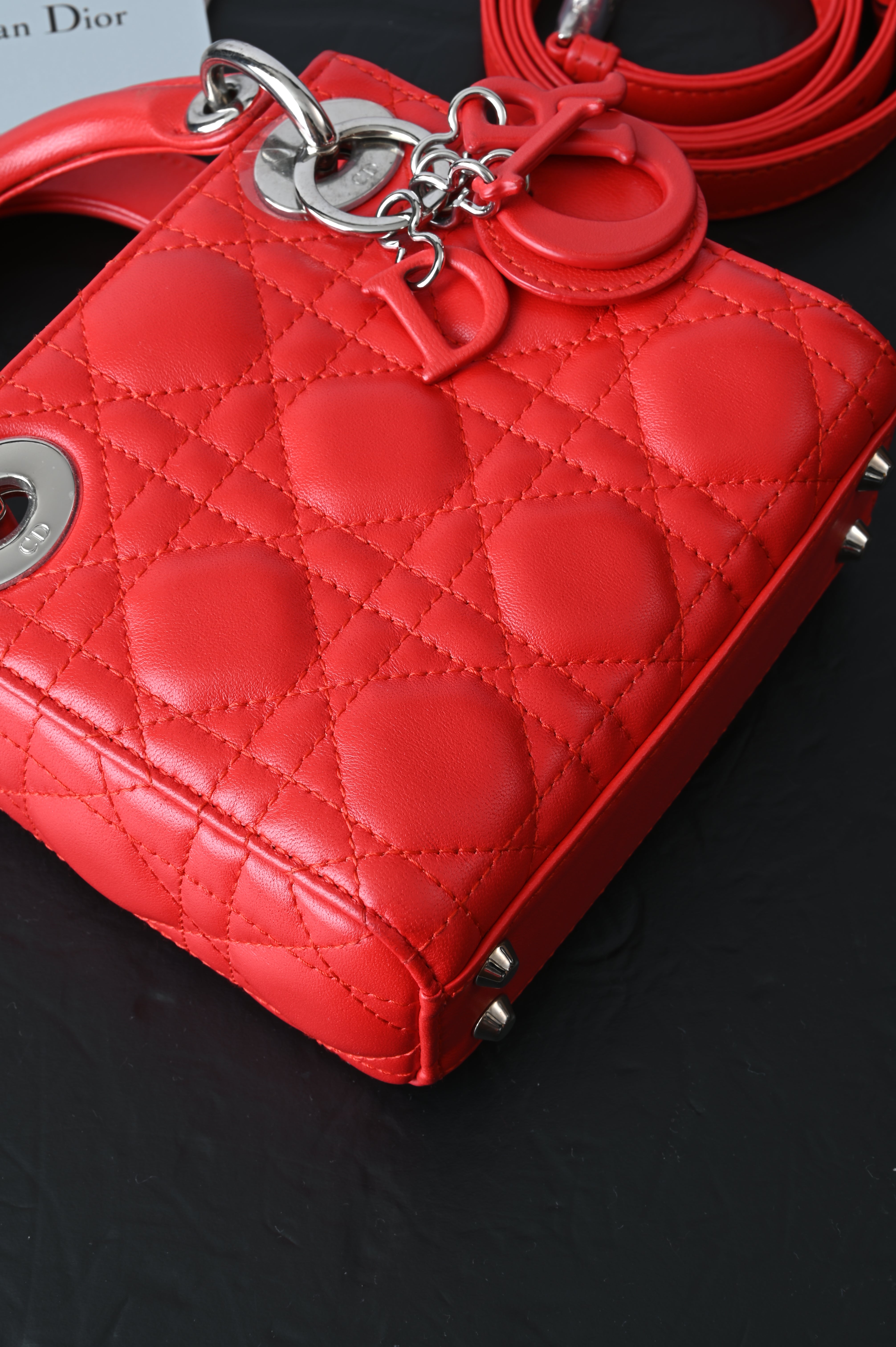 Christian Dior Mini Lady Dior in red