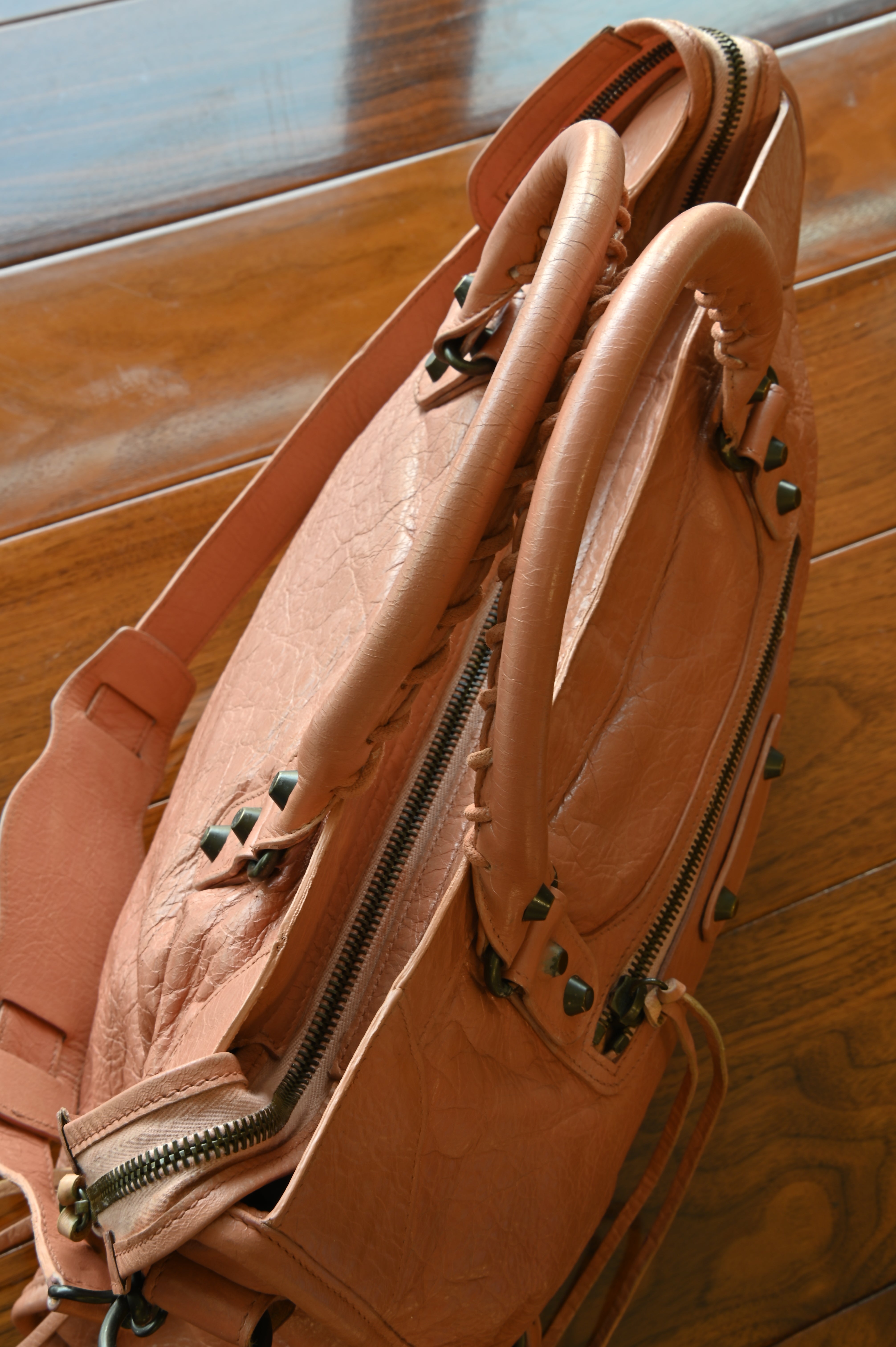 Balenciaga Salmon Le City Shoulder Bag