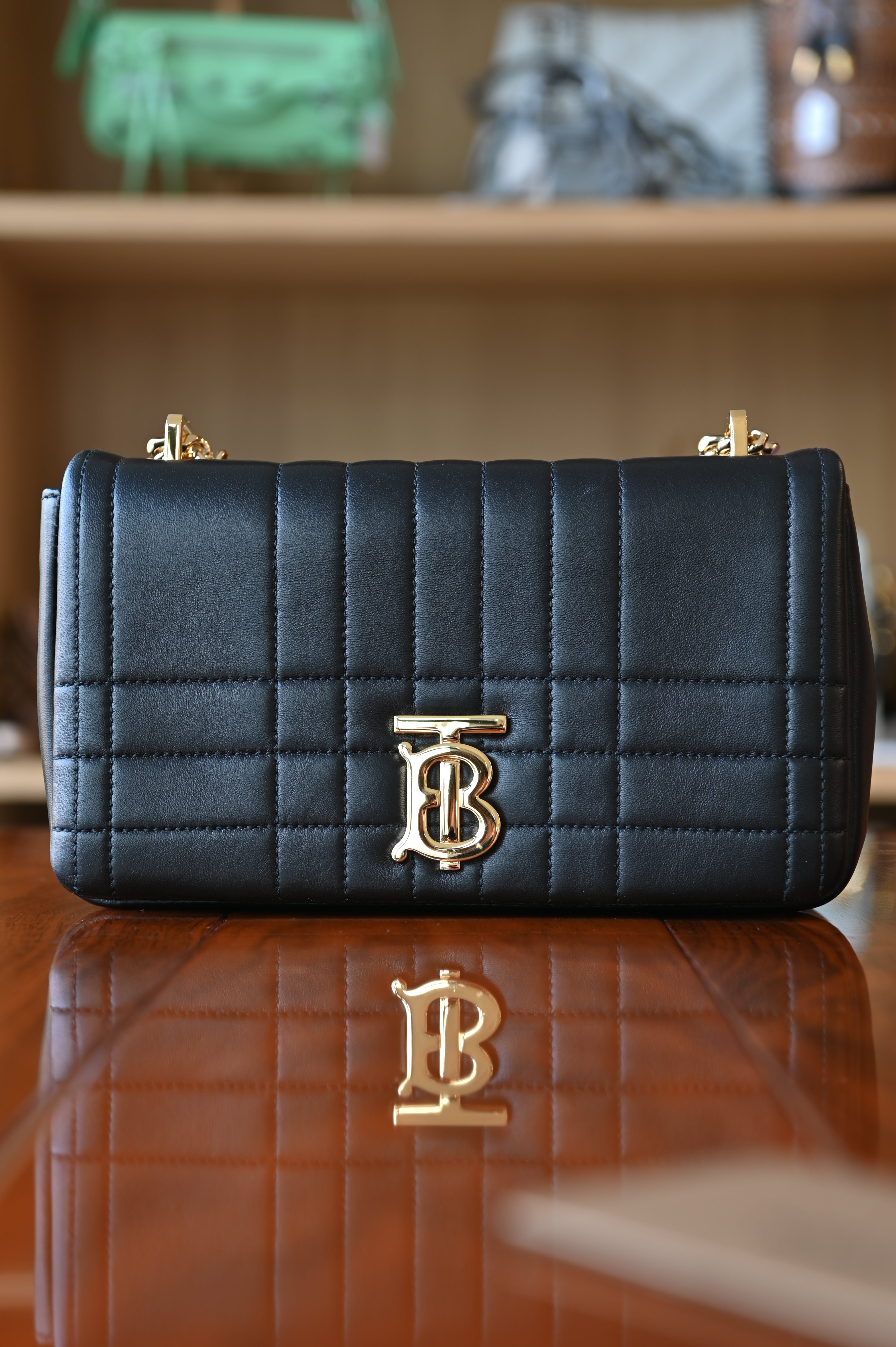 Burberry Black Quilted Lola Shoulder Bag
