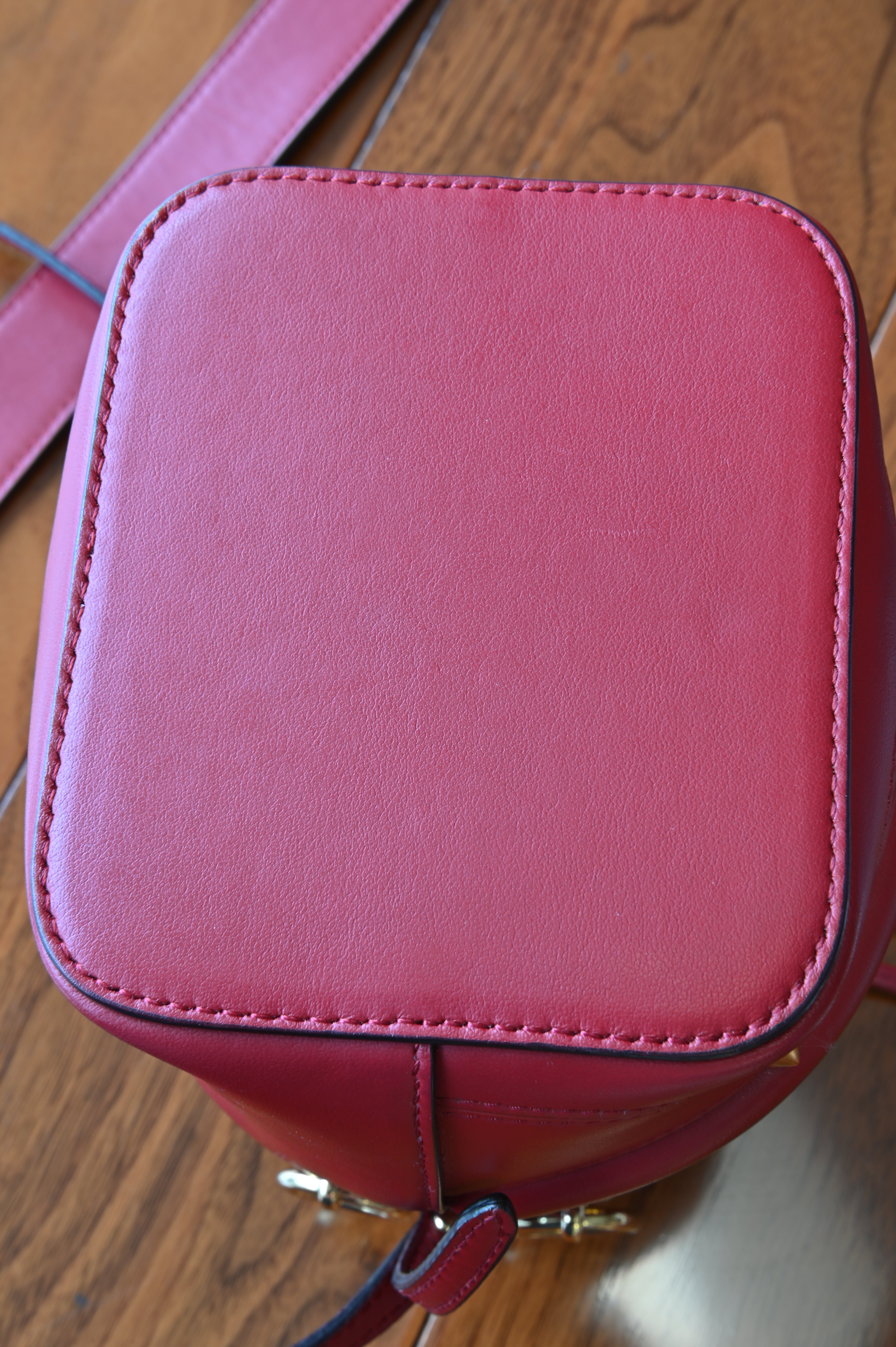 Fendi Red Mon Tresor Bucket Bag