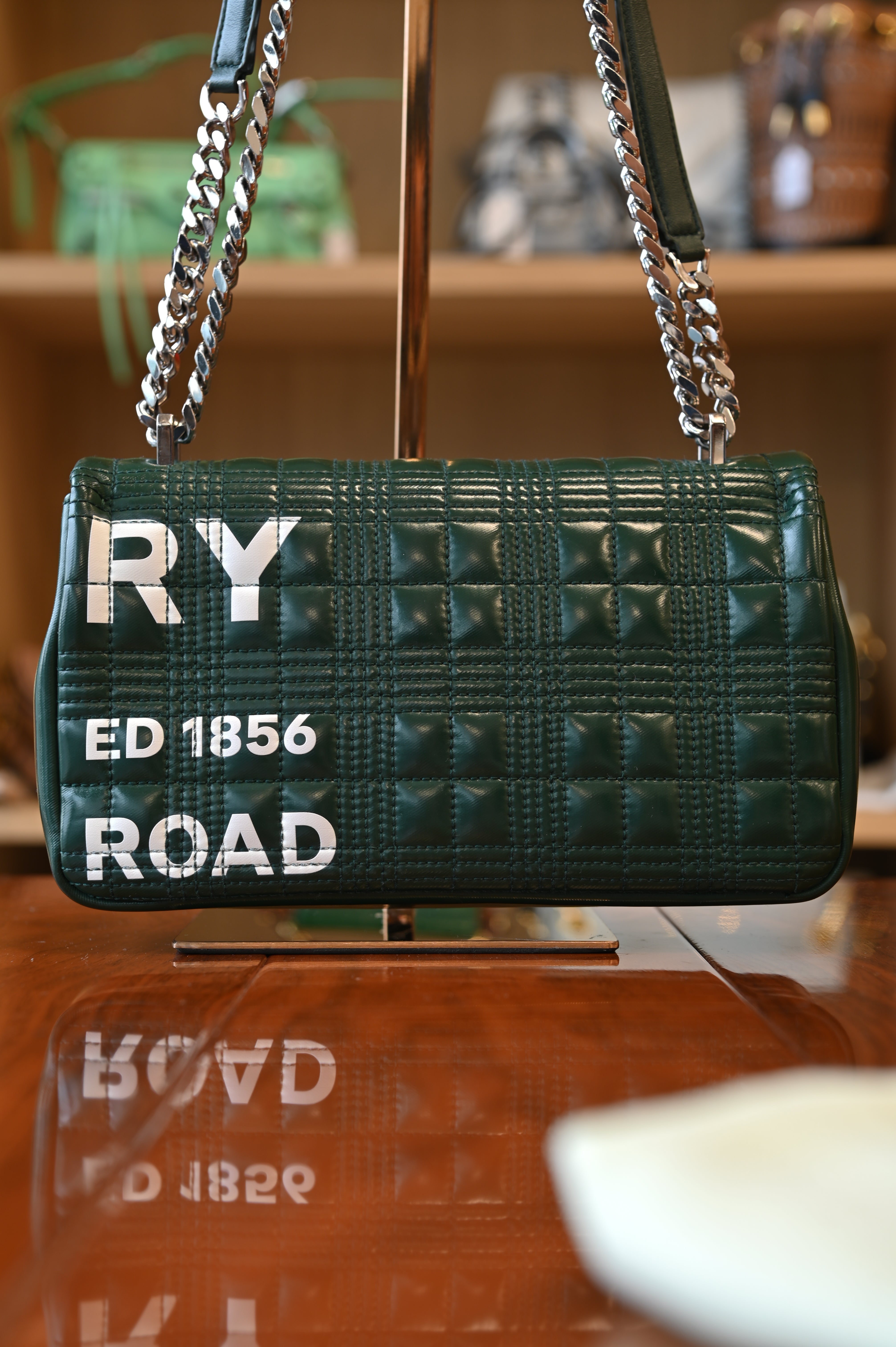Burberry Green Horseferry Lola Bag
