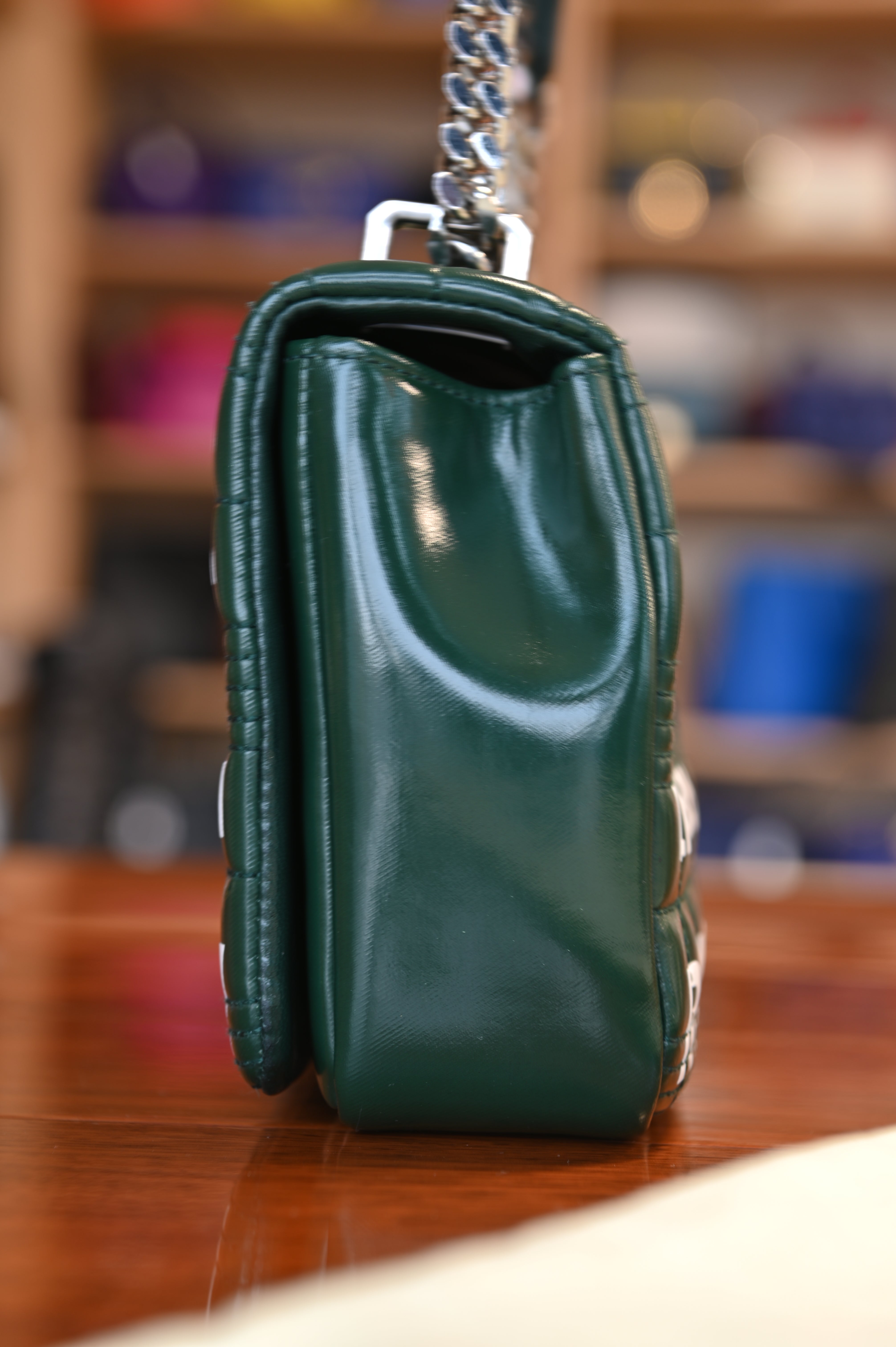 Burberry Green Horseferry Lola Bag