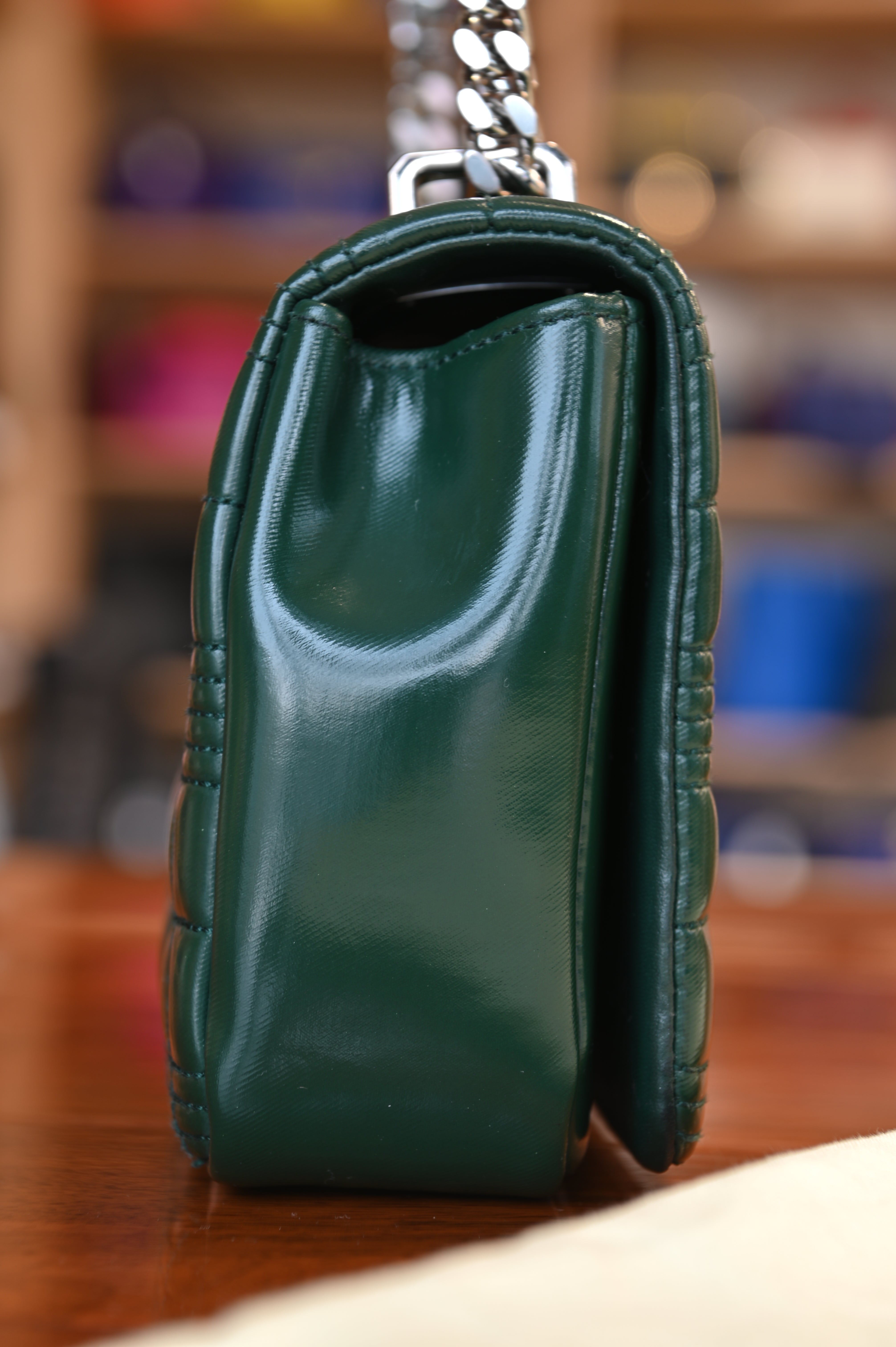 Burberry Green Horseferry Lola Bag