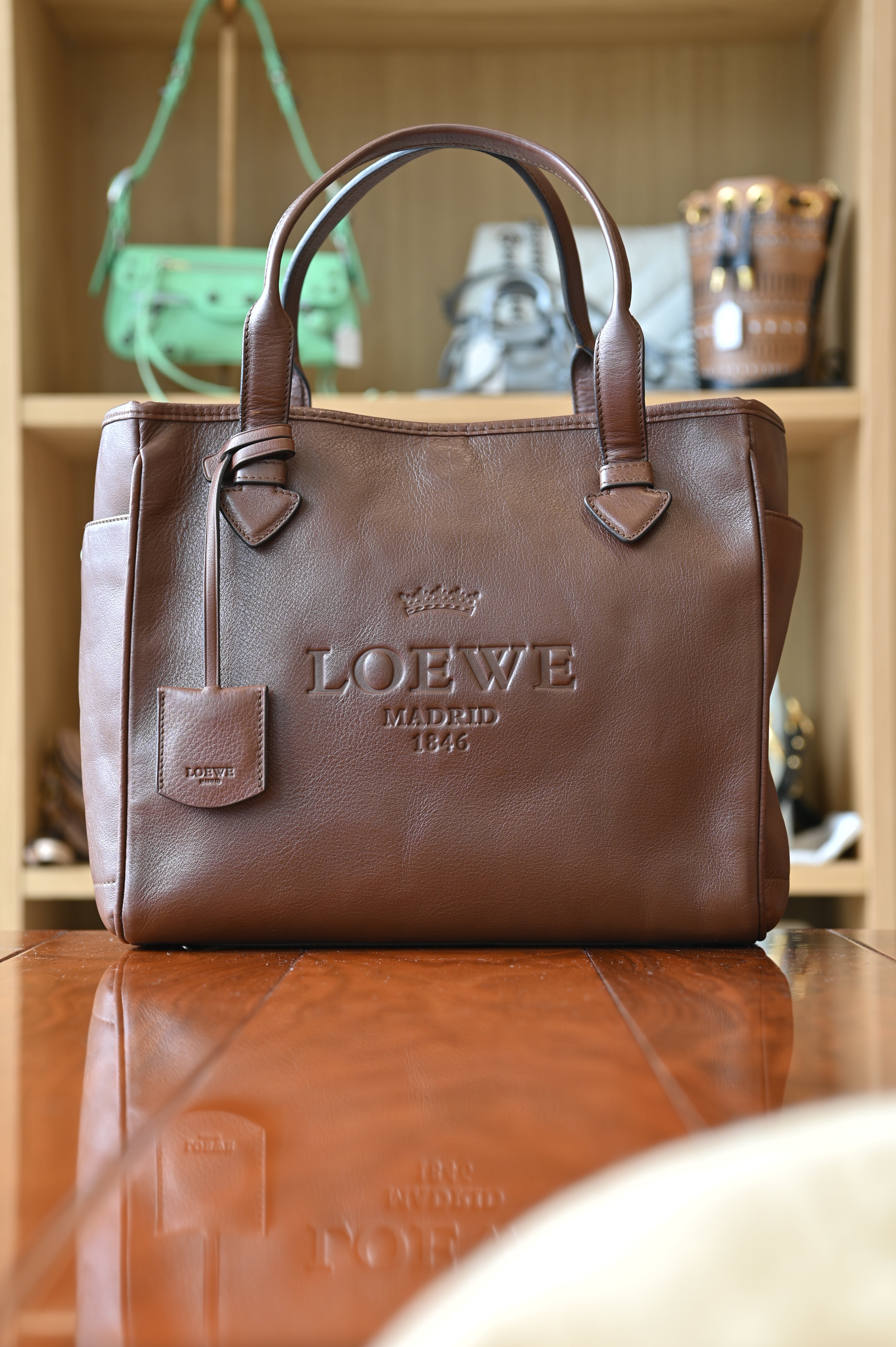 Loewe Brown Heritage Tote Bag