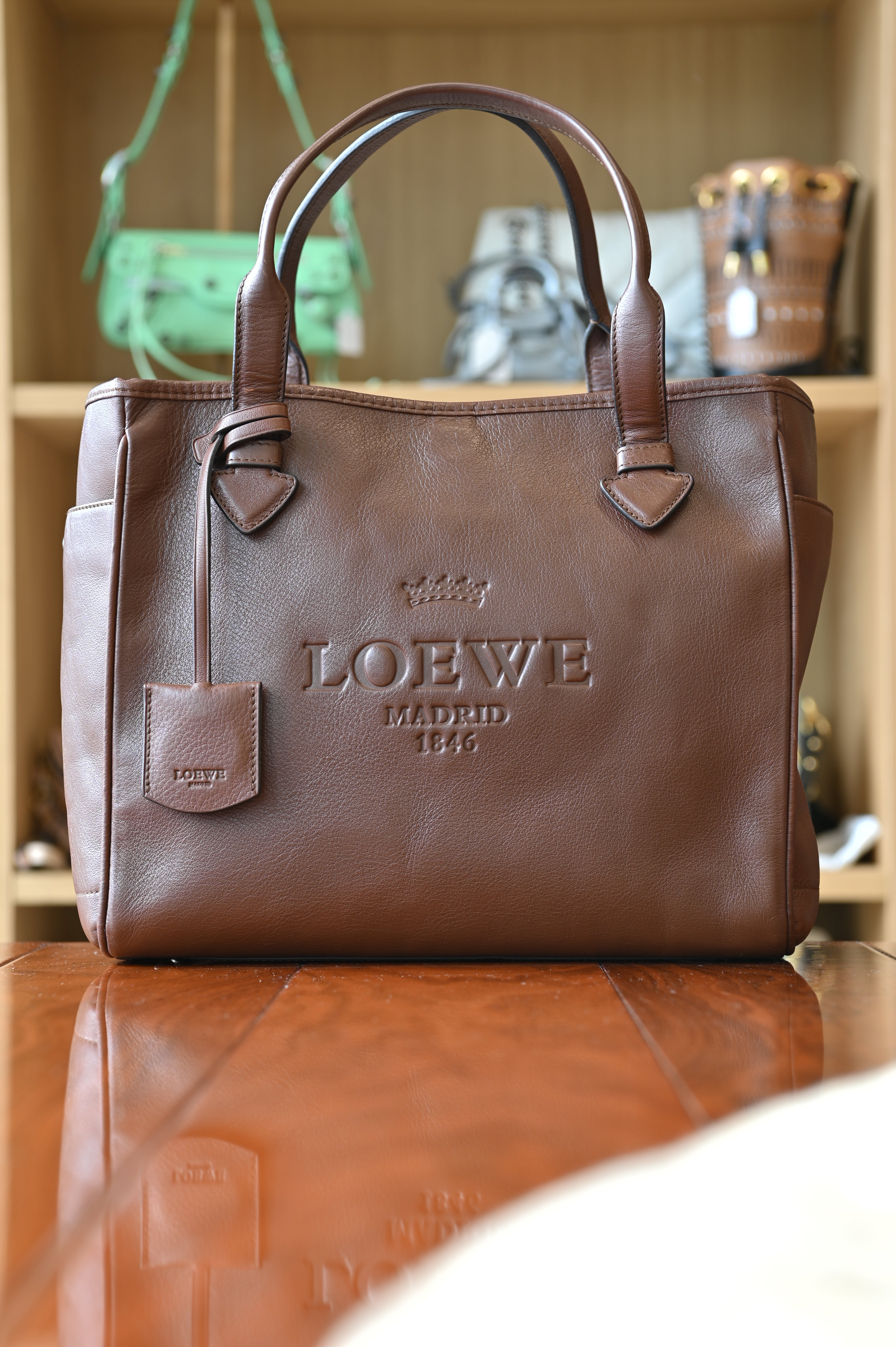 Loewe Brown Heritage Tote Bag
