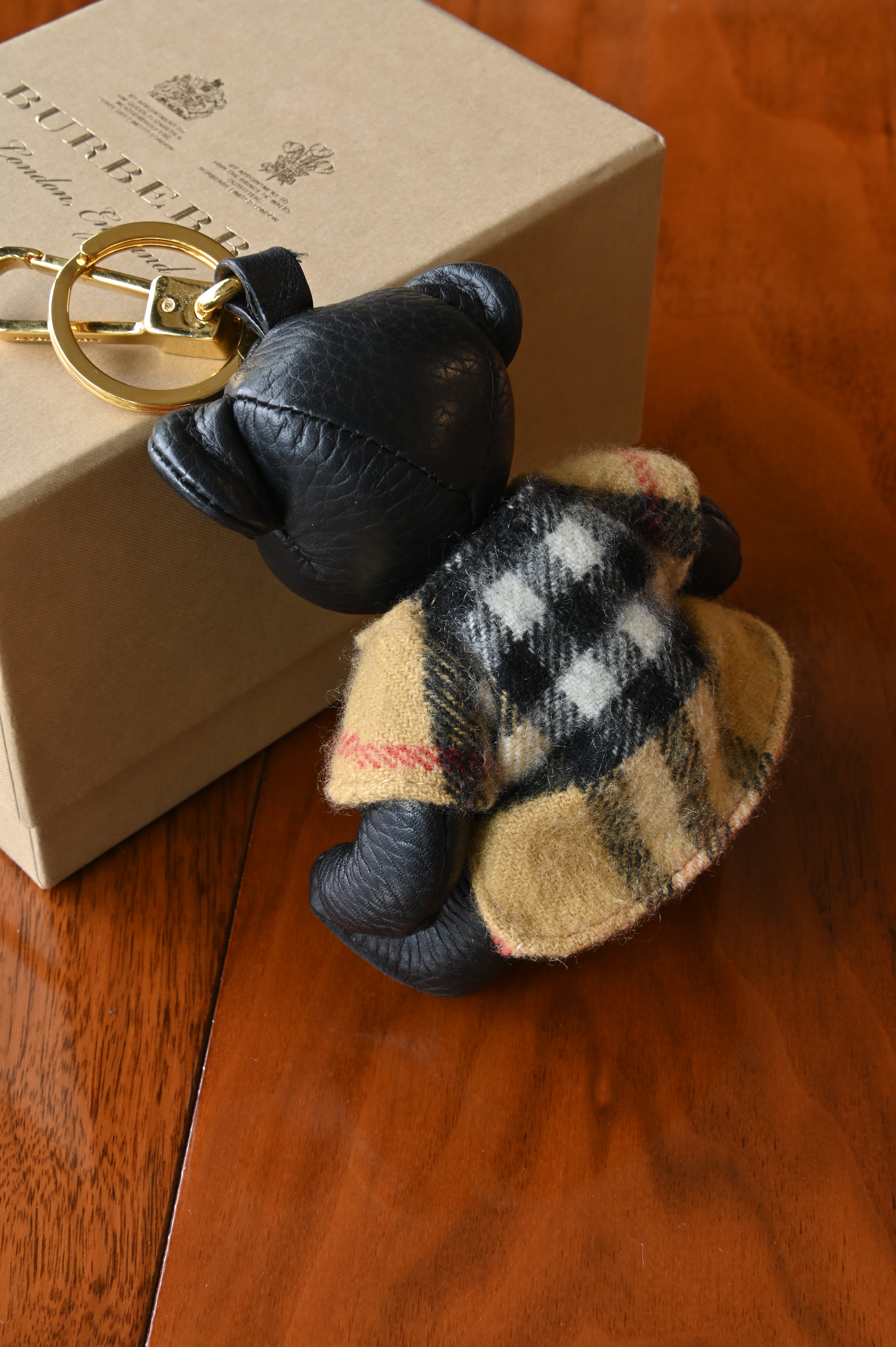 Burberry Black Thomas Bear Charm Trench Coat