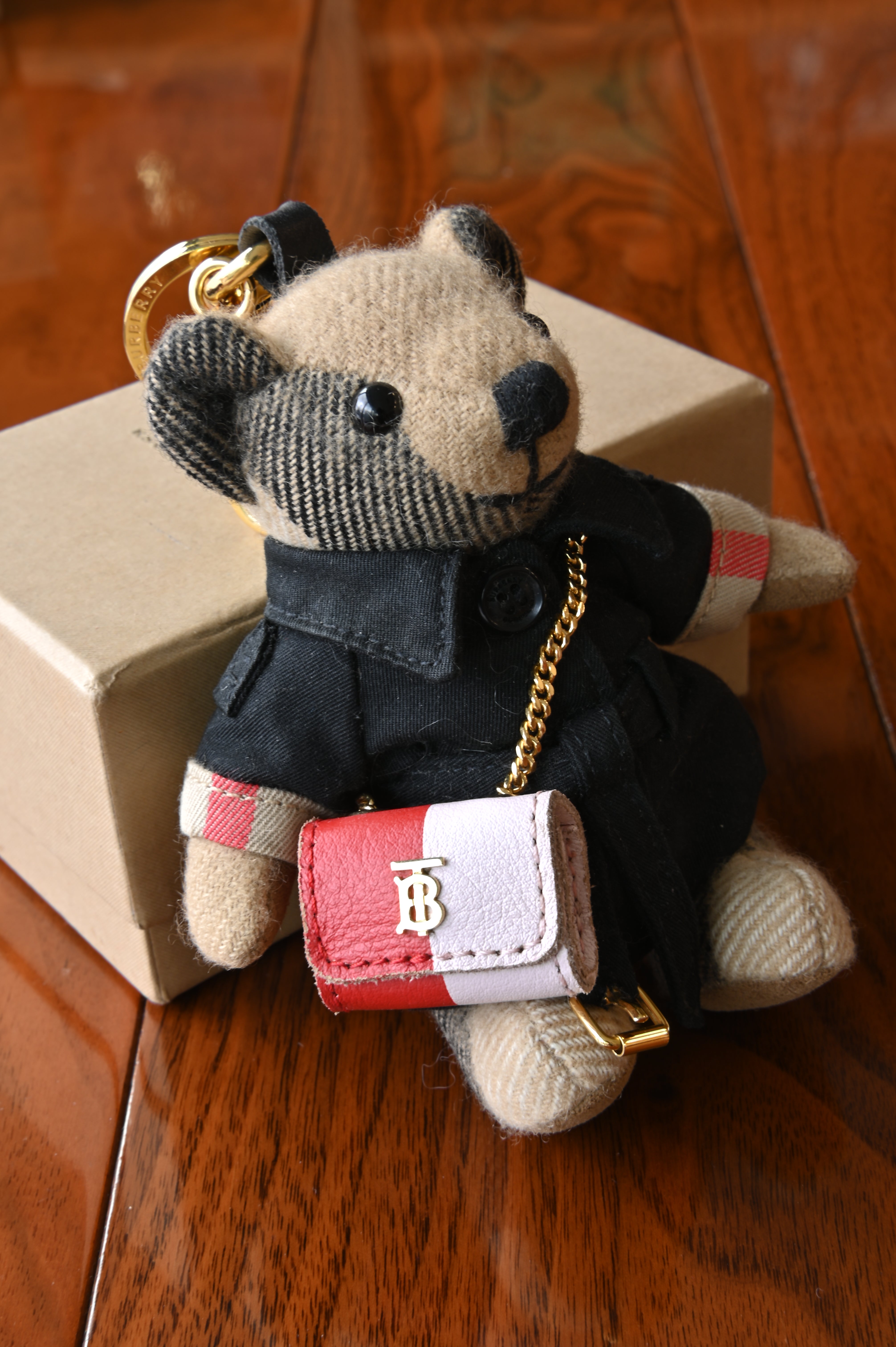 Burberry Thomas Bear Charm Trench Coat With Bag