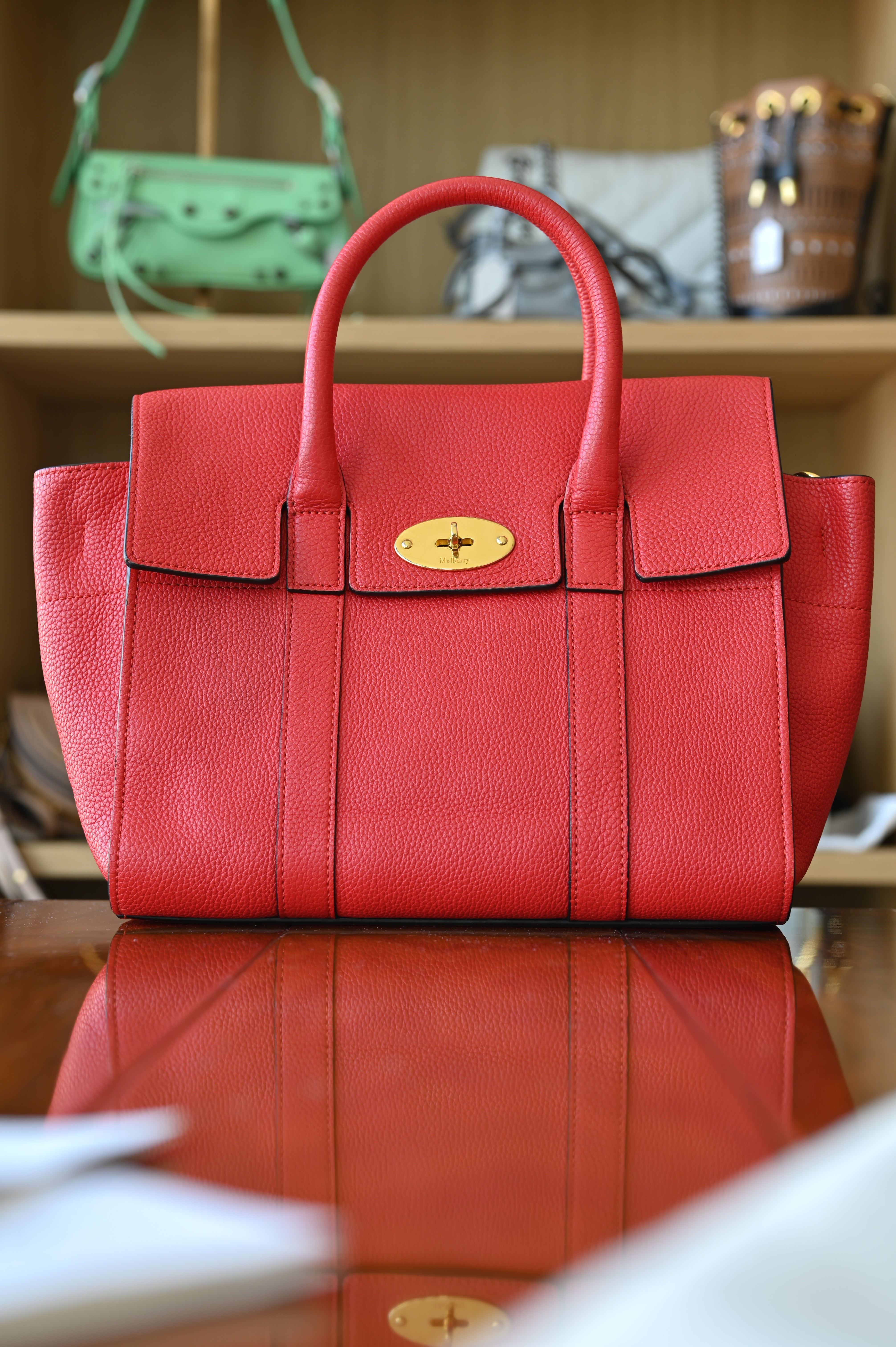 Mulberry Red Bayswater Tote Bag