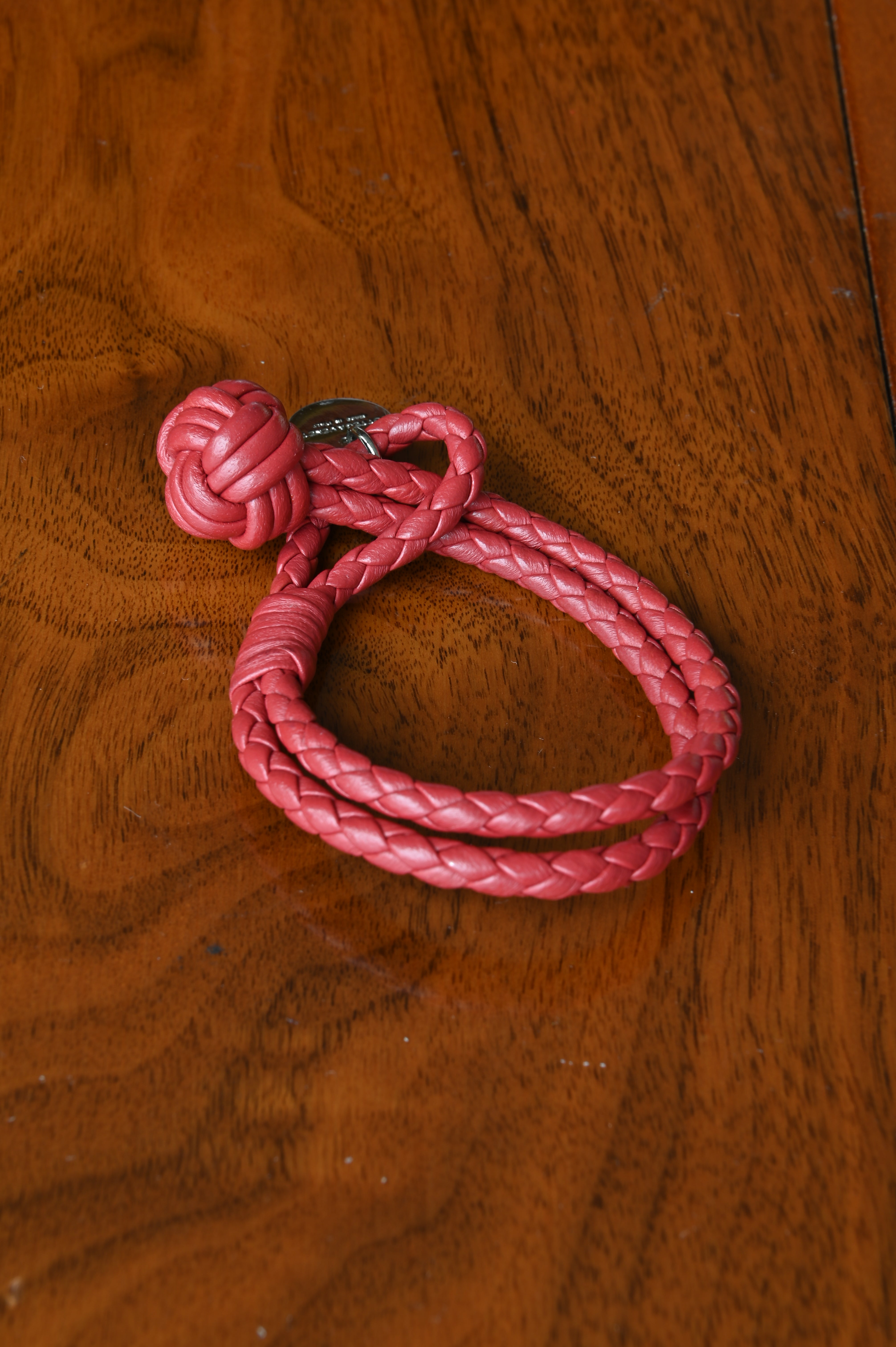 Bottega Veneta Red Intrecciato Bracelet
