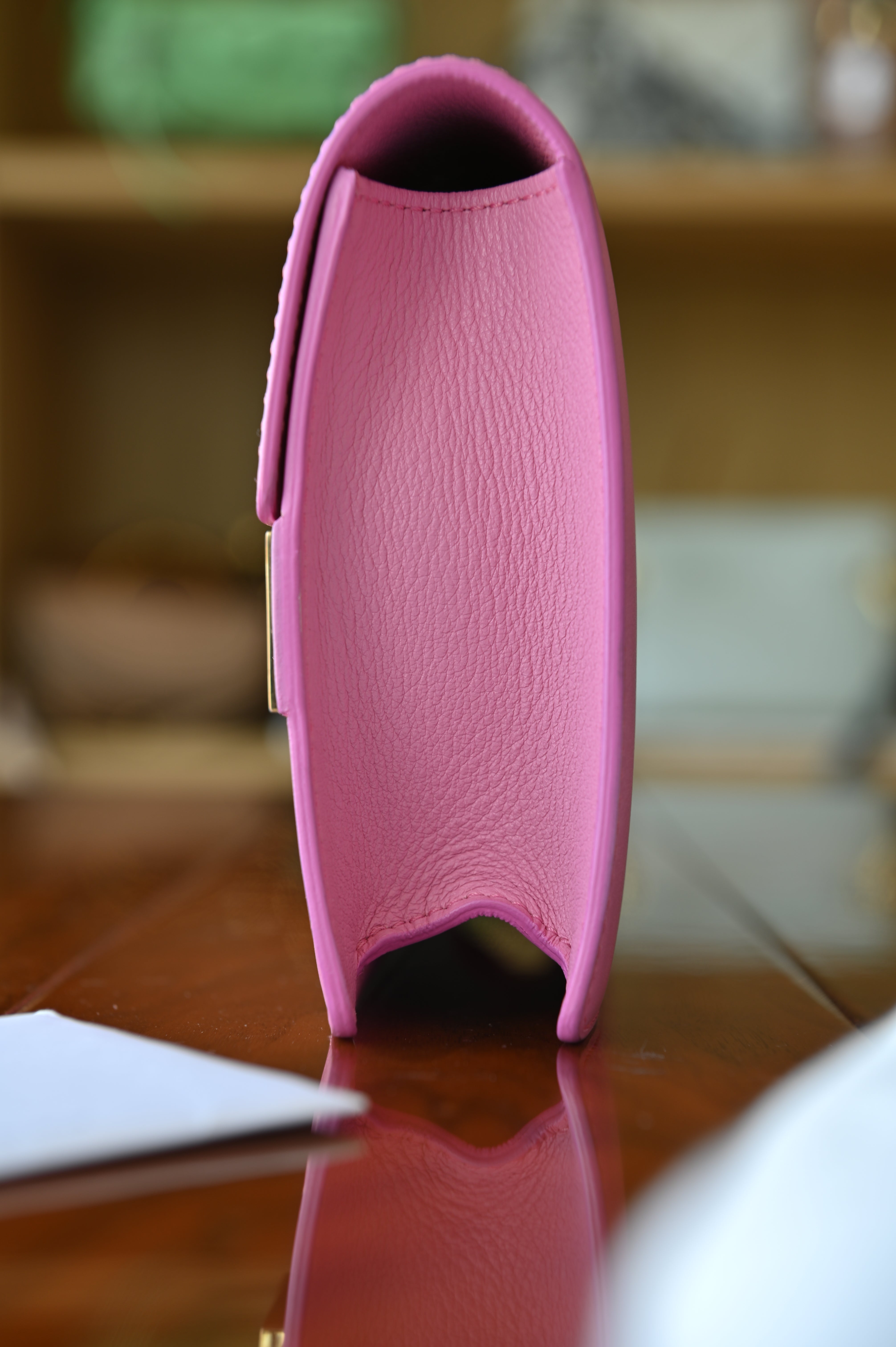 Delvaux Pink Stingray Long Wallet