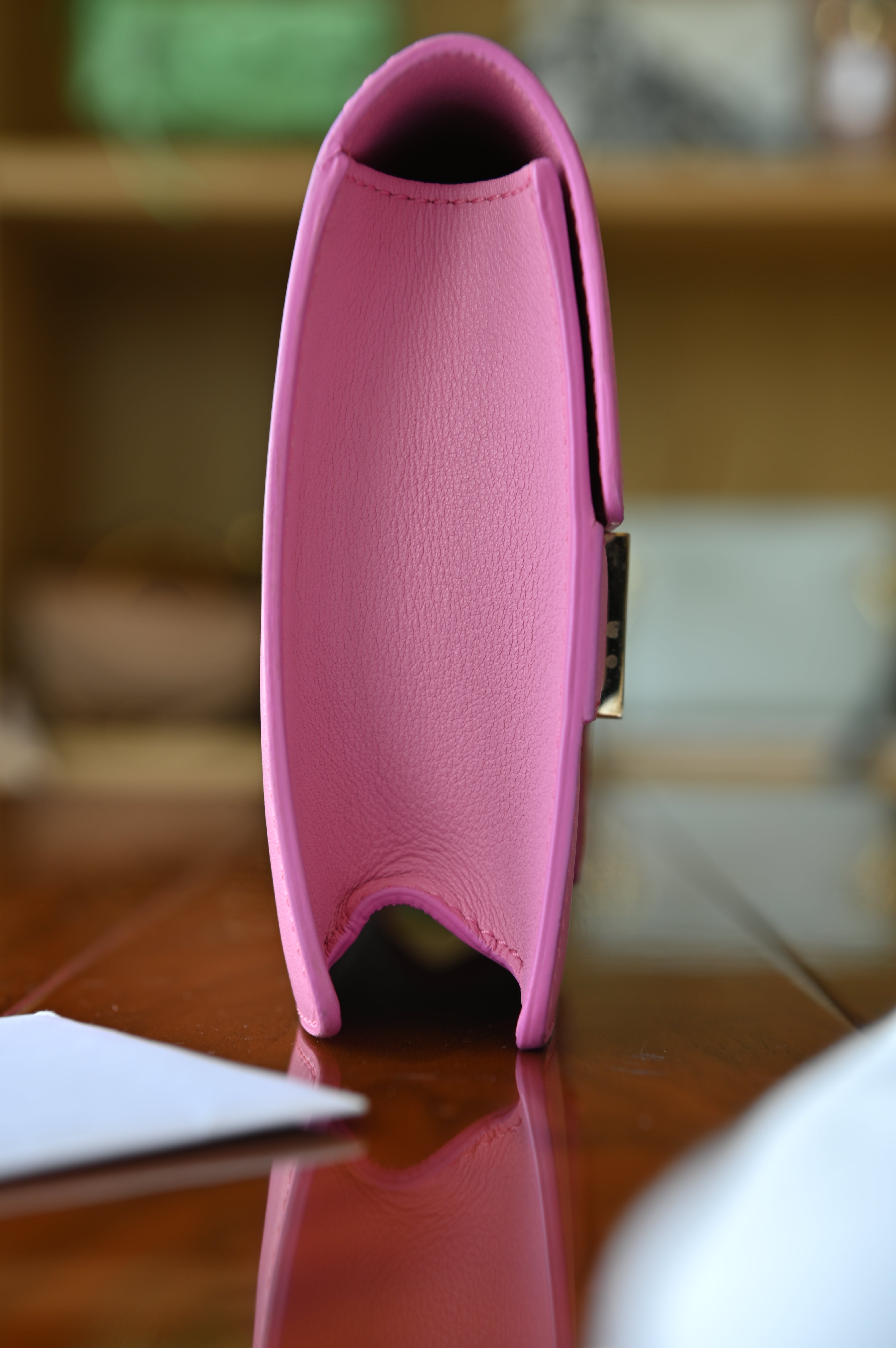 Delvaux Pink Stingray Long Wallet