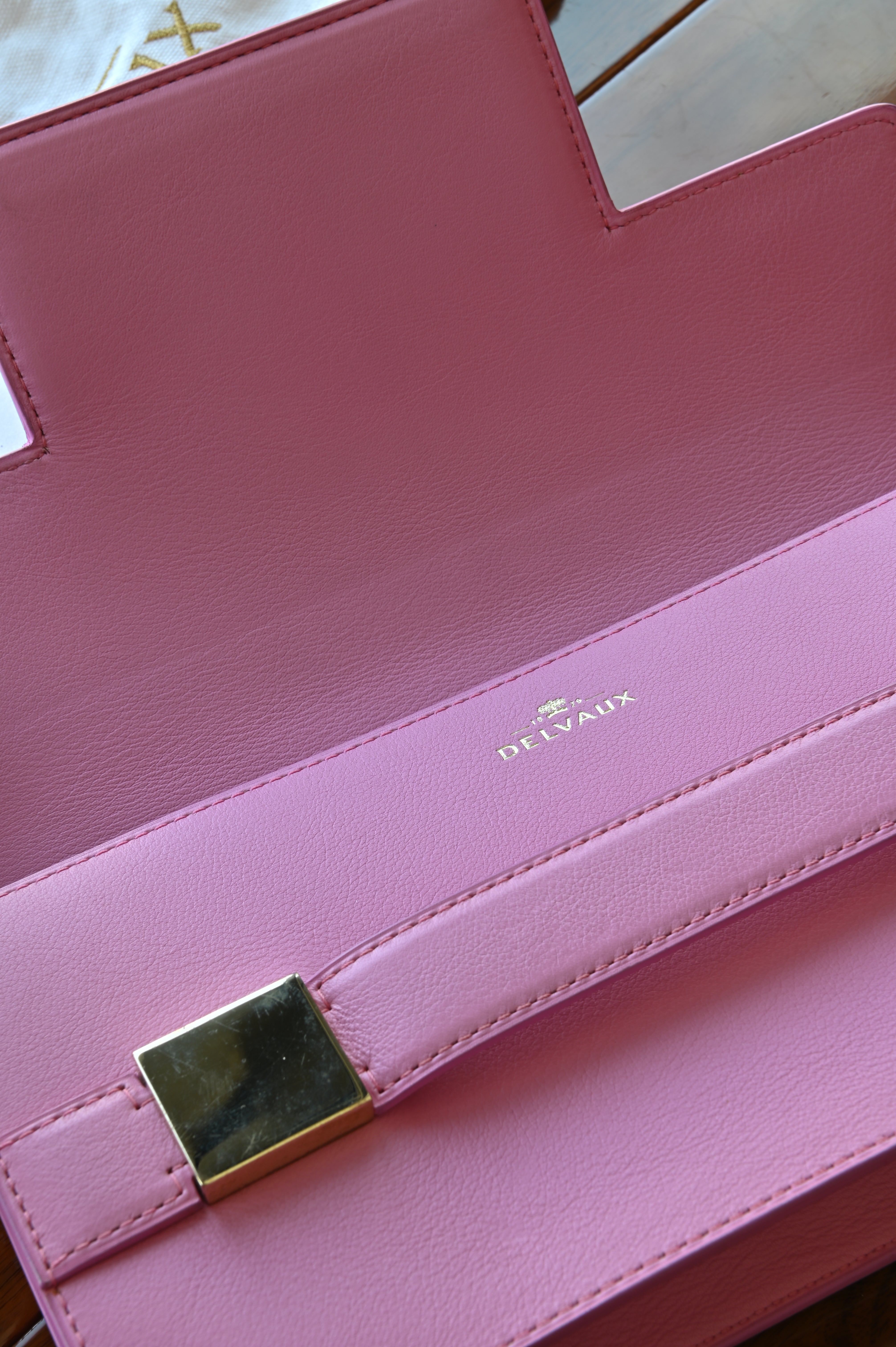 Delvaux Pink Stingray Long Wallet