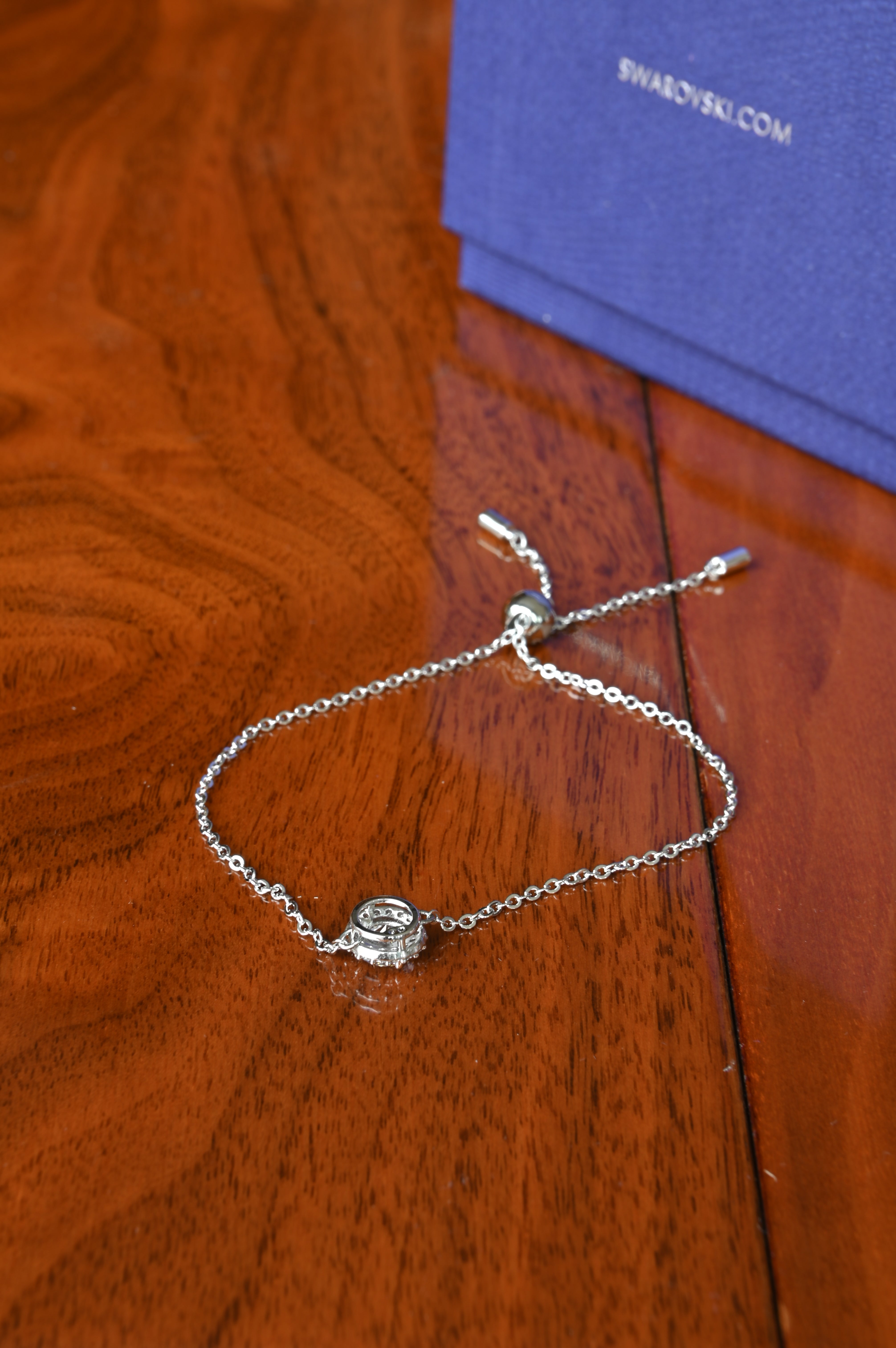 Swarvoski Diamond Silver Chain Bracelet