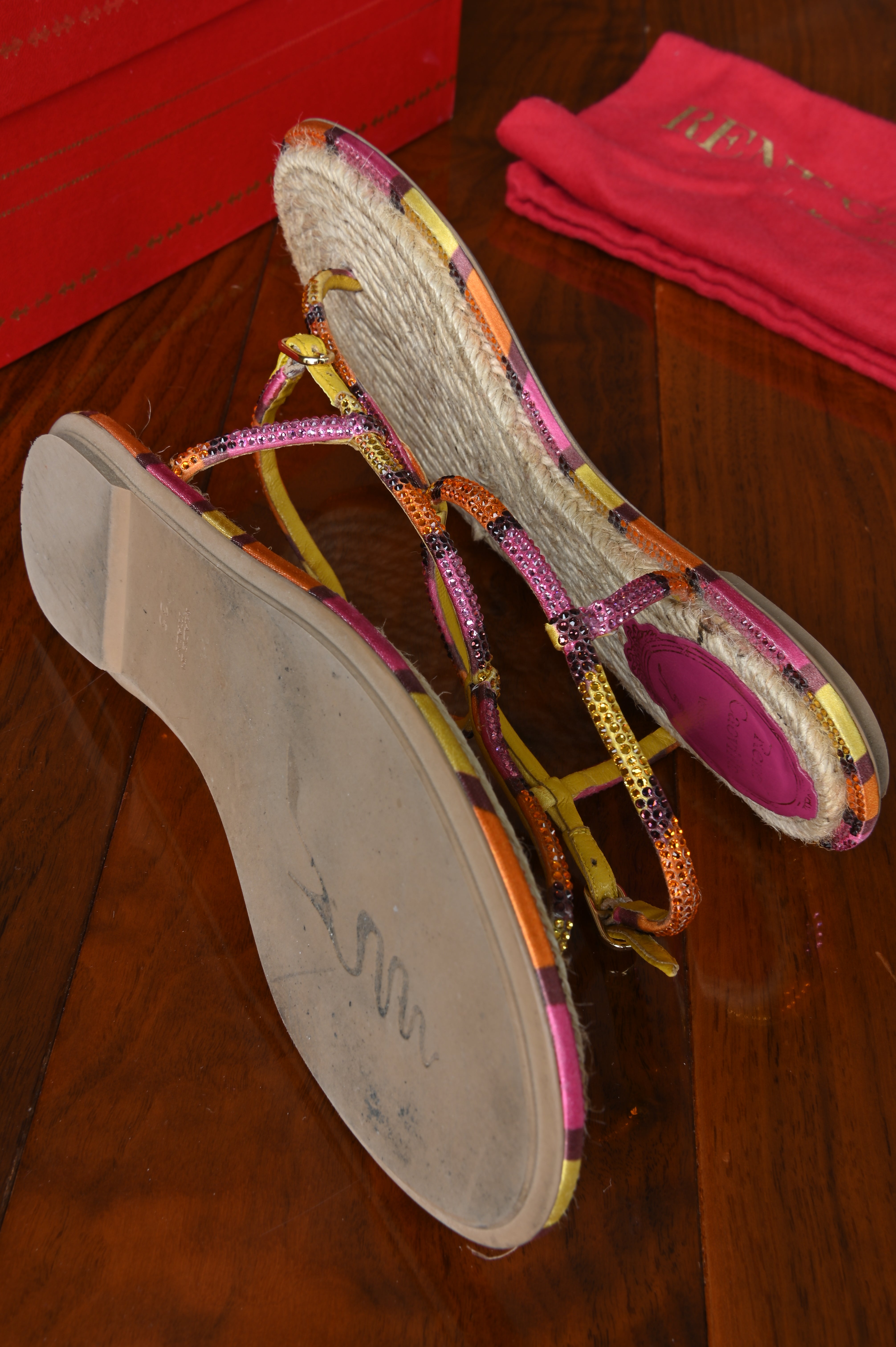 René Caovilla Caterina Multicolor Sandals