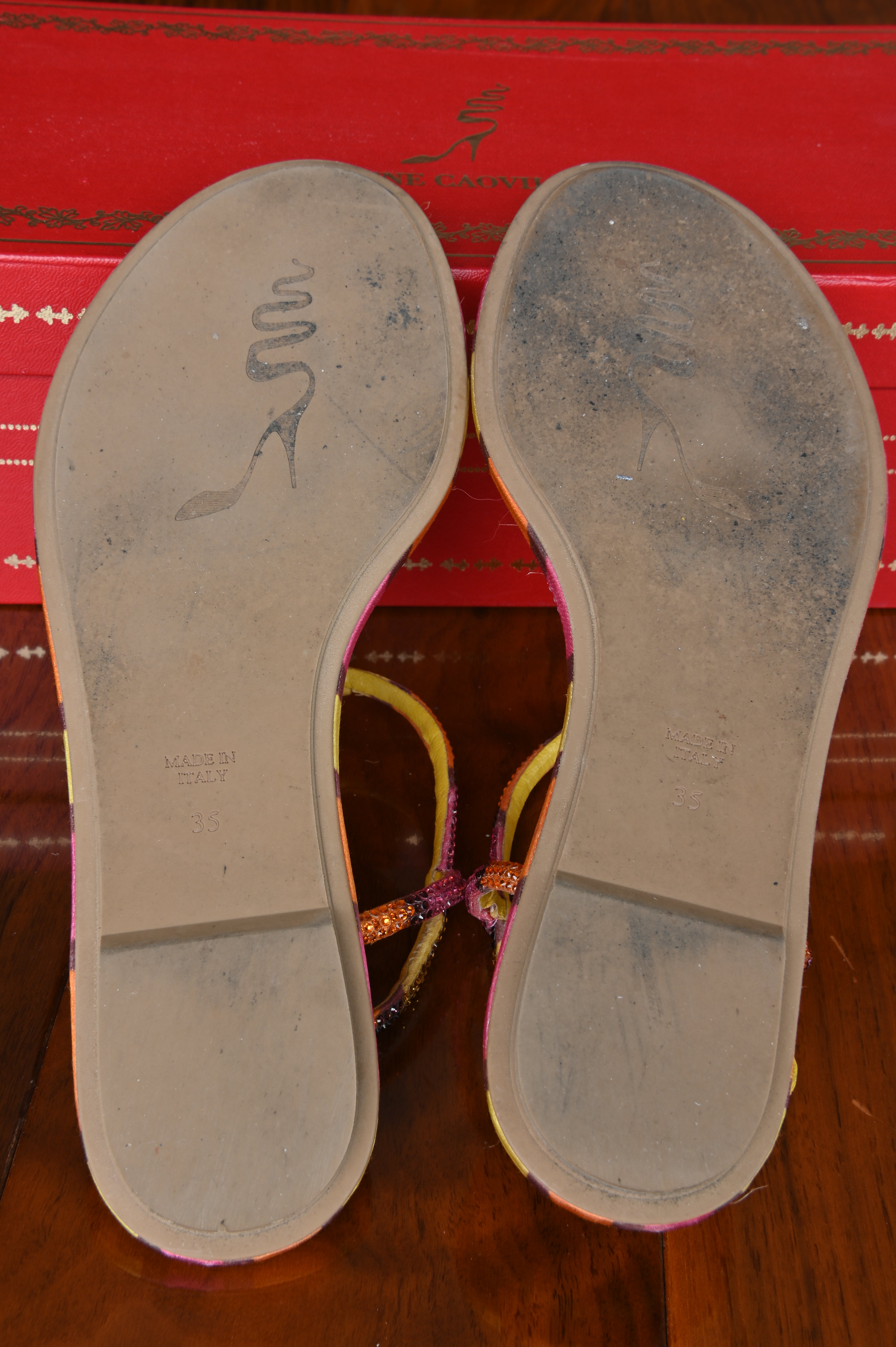René Caovilla Caterina Multicolor Sandals