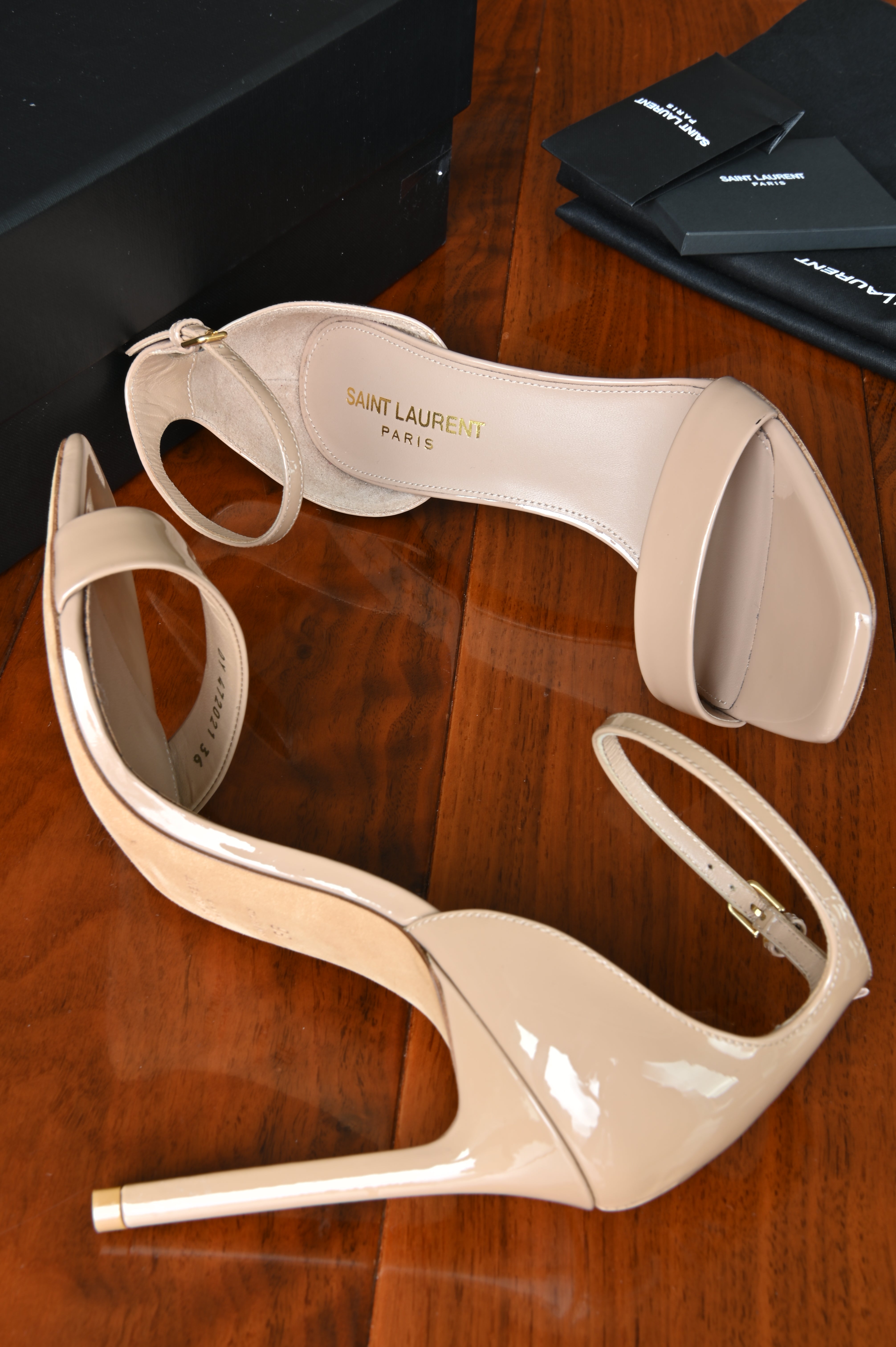 Saint Laurent Nude Patent Heels