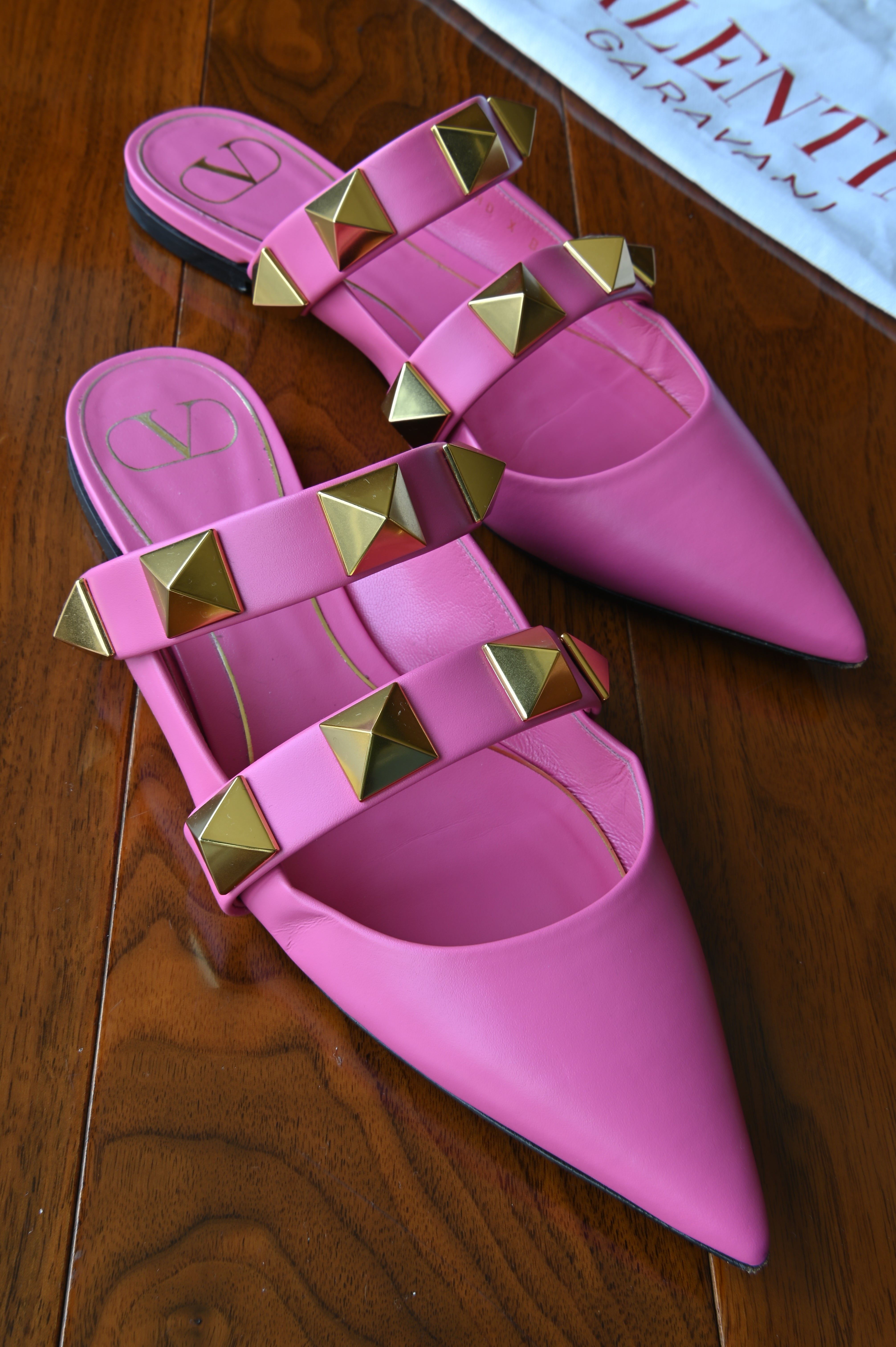 Valentino Garavani Pink Rockstud Mules
