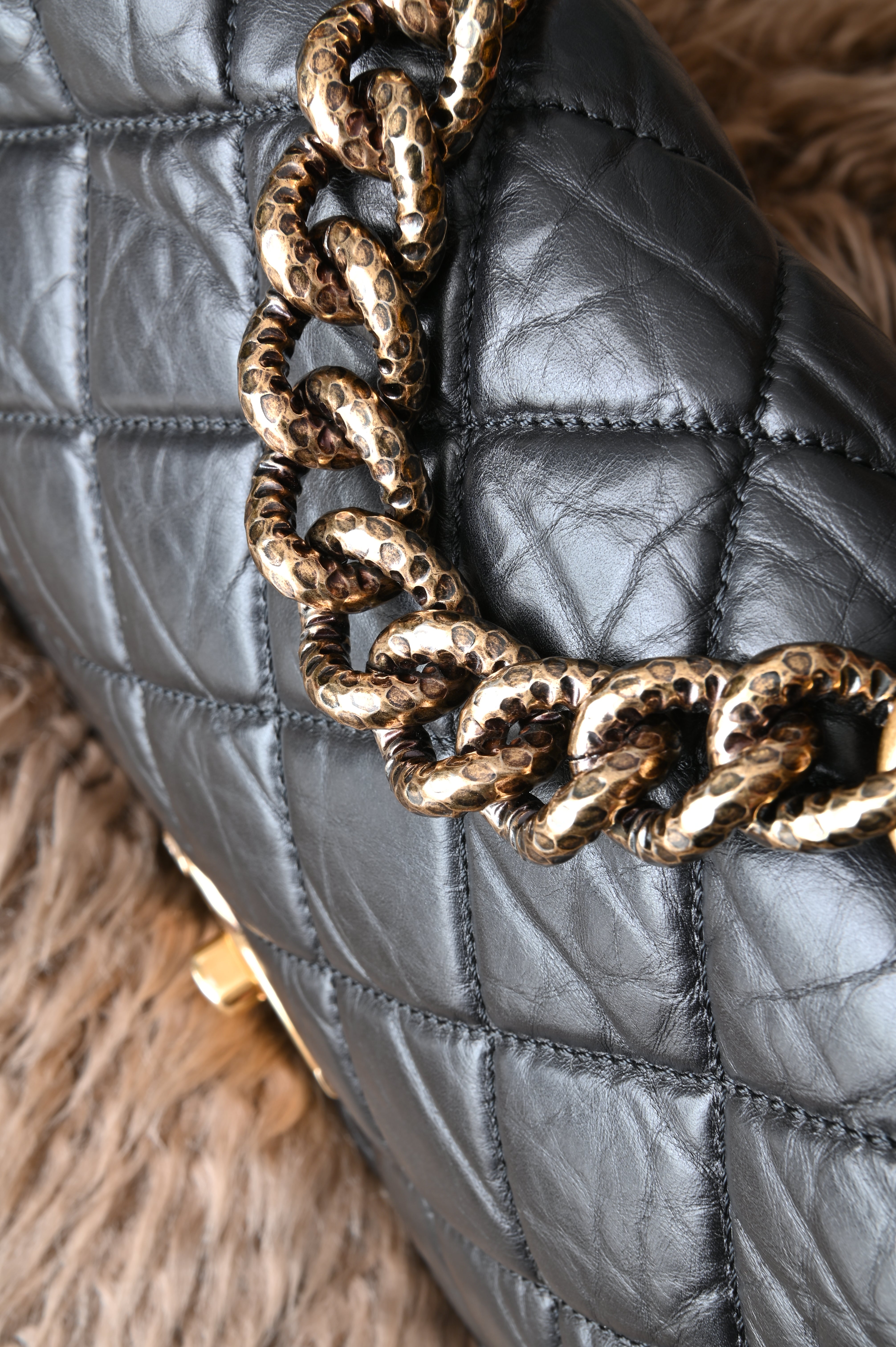 Chanel Quilted bag in black and gold hardware