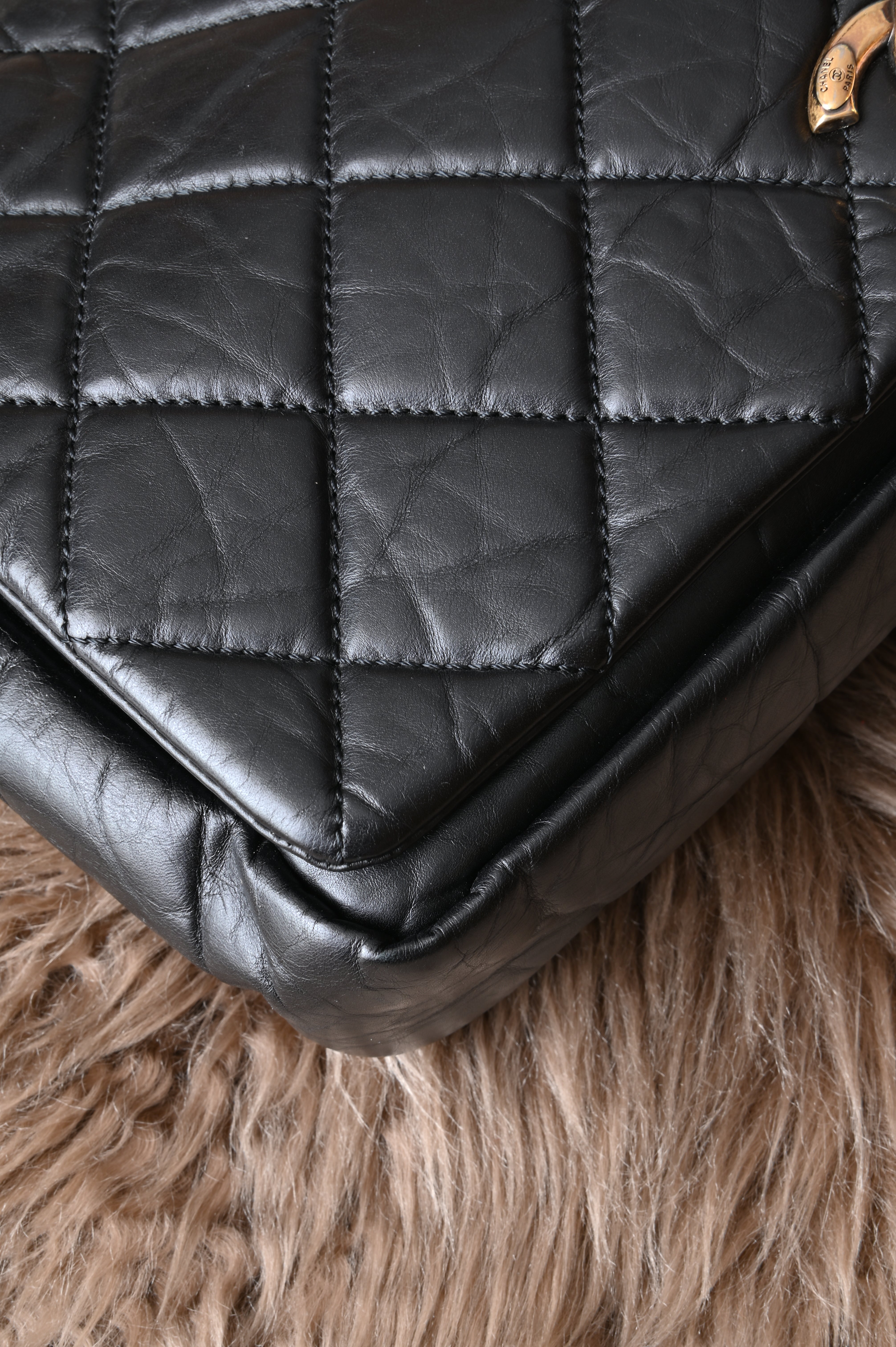 Chanel Quilted bag in black and gold hardware