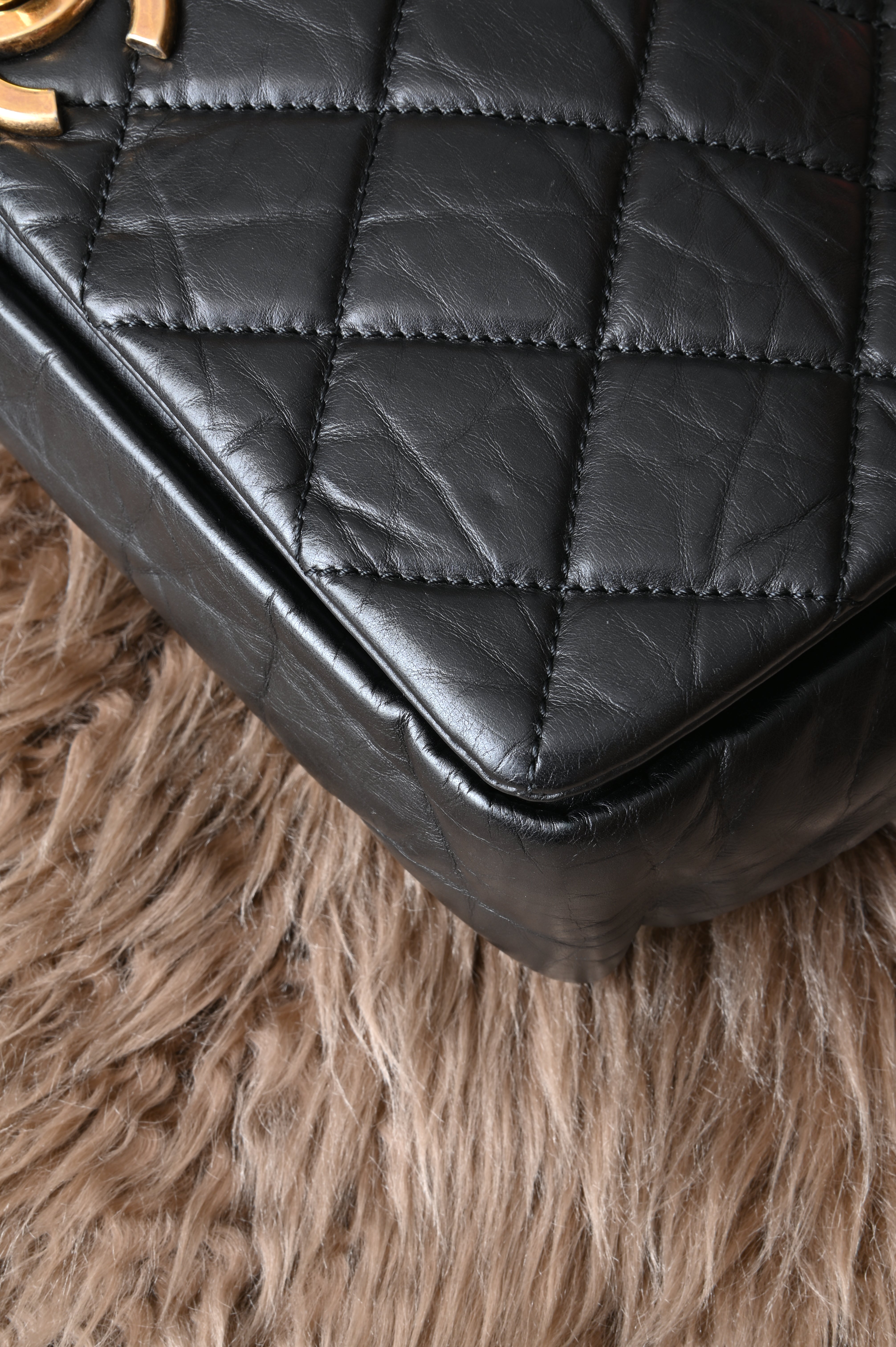 Chanel Quilted bag in black and gold hardware