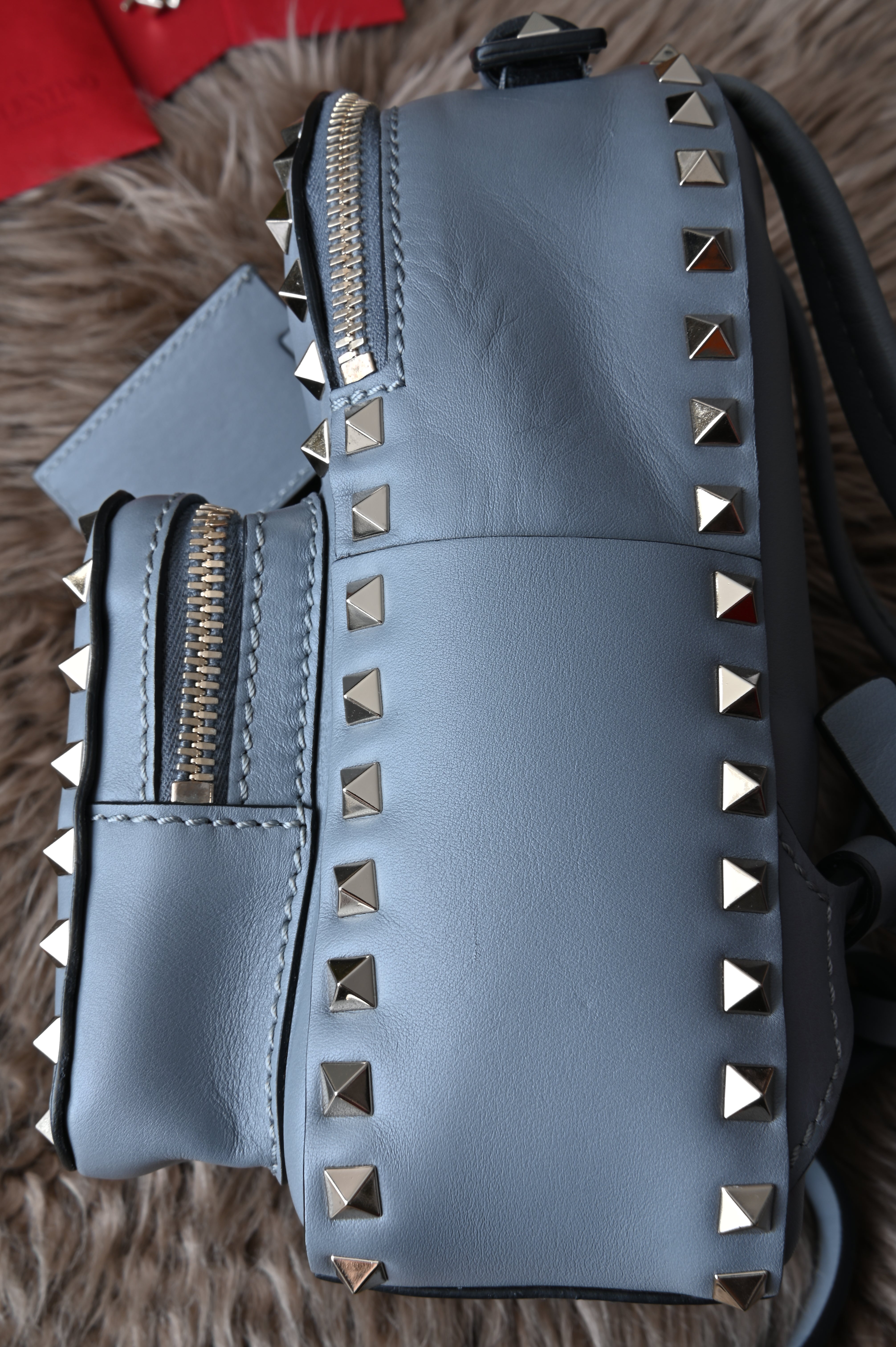 Valentino Garavani Rockstud Mini backpack in Grey