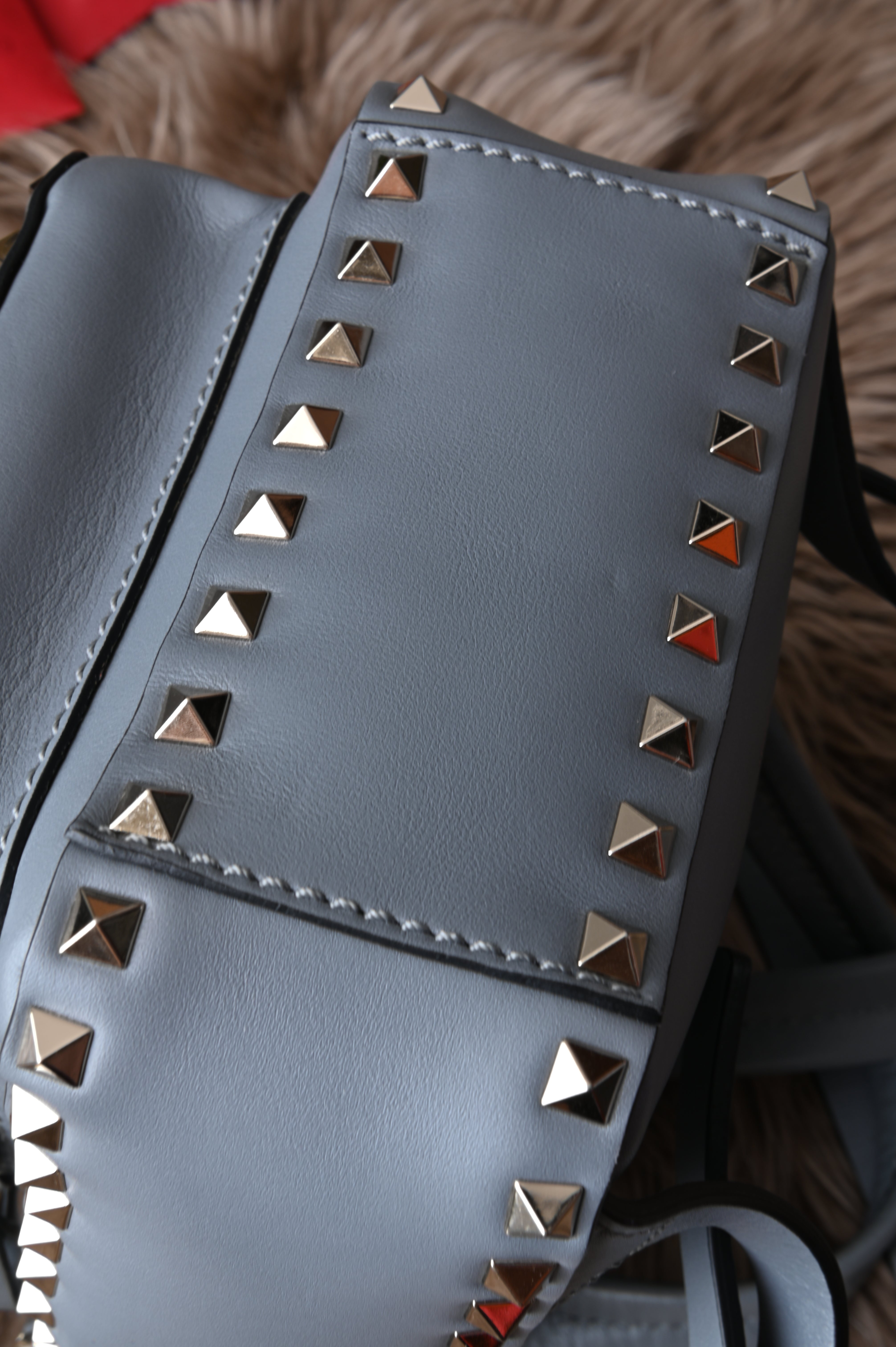Valentino Garavani Rockstud Mini backpack in Grey