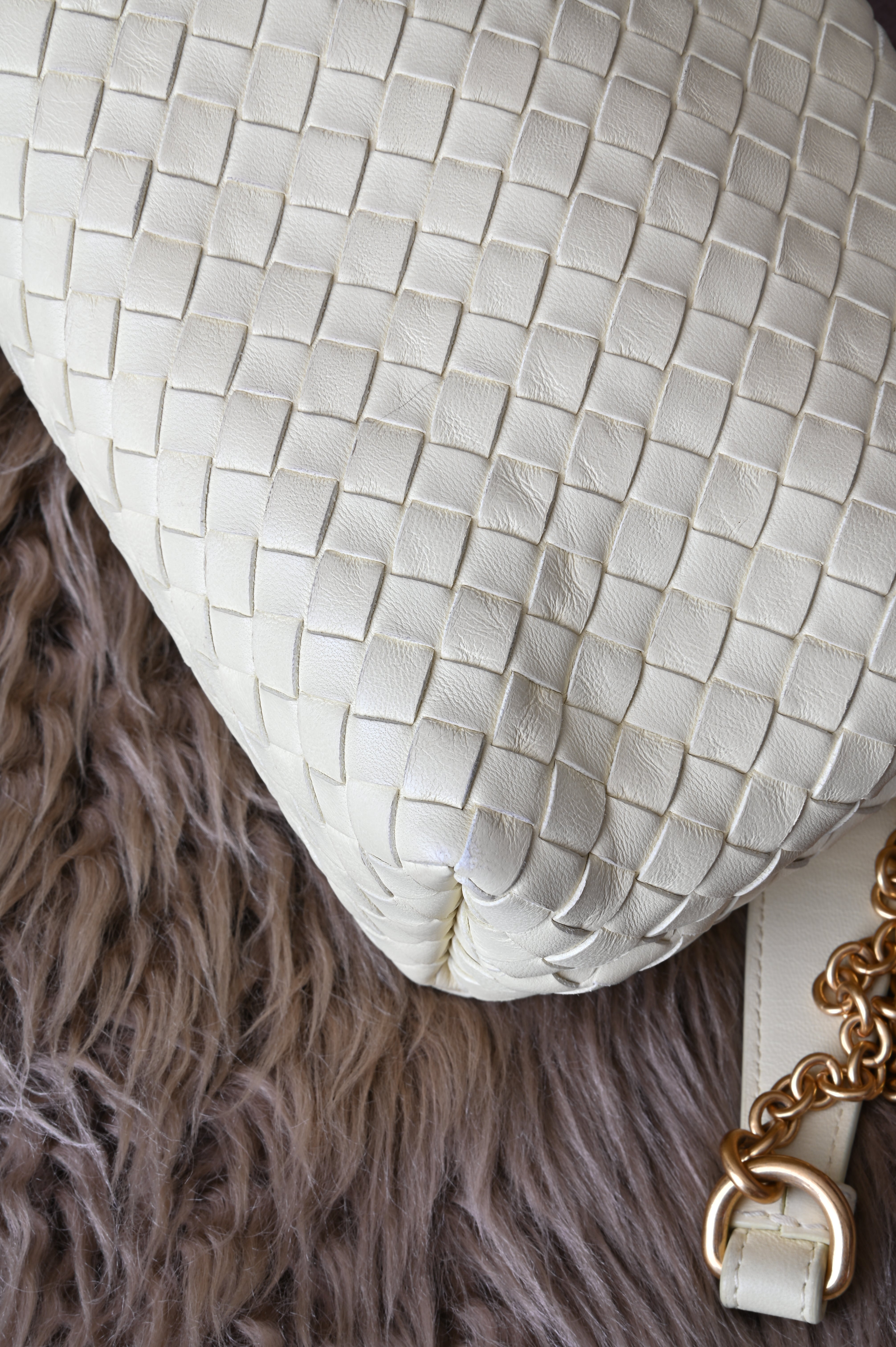 Bottega Veneta Small Olimpia in pastel light yellow