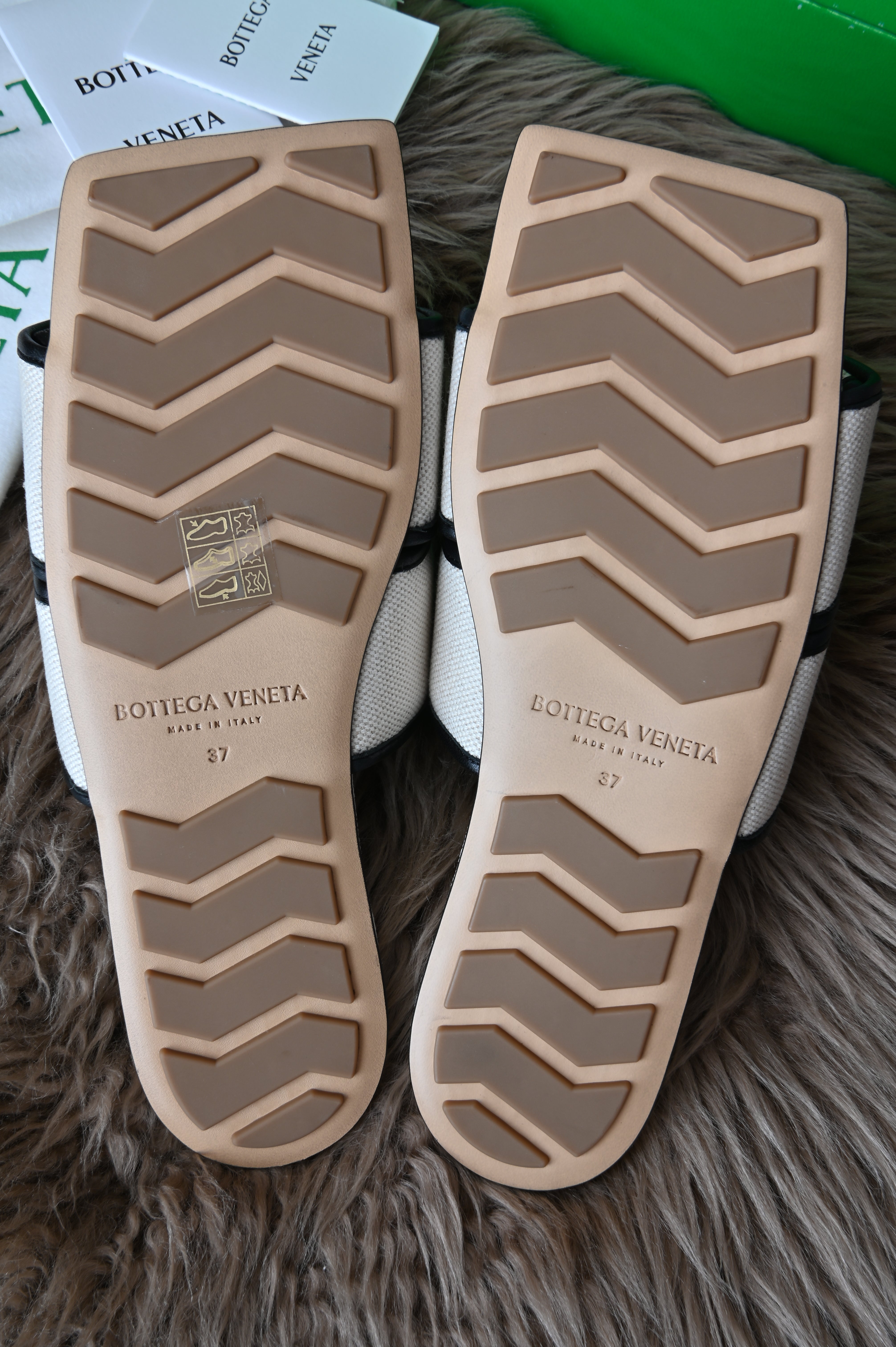 Bottega Veneta Padded slip ons in canvas