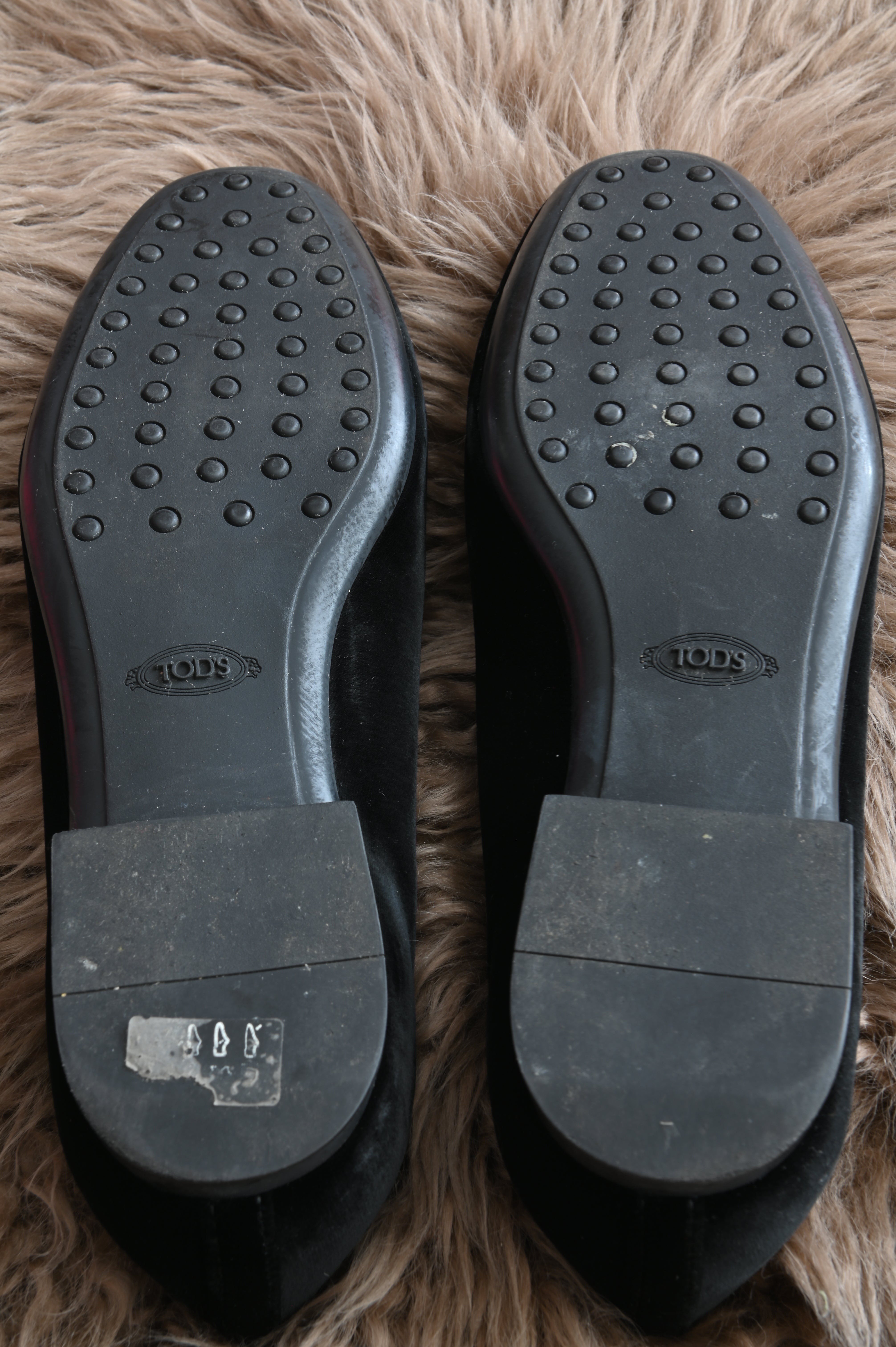 Tod's Velvet loafers in black and silver hardware