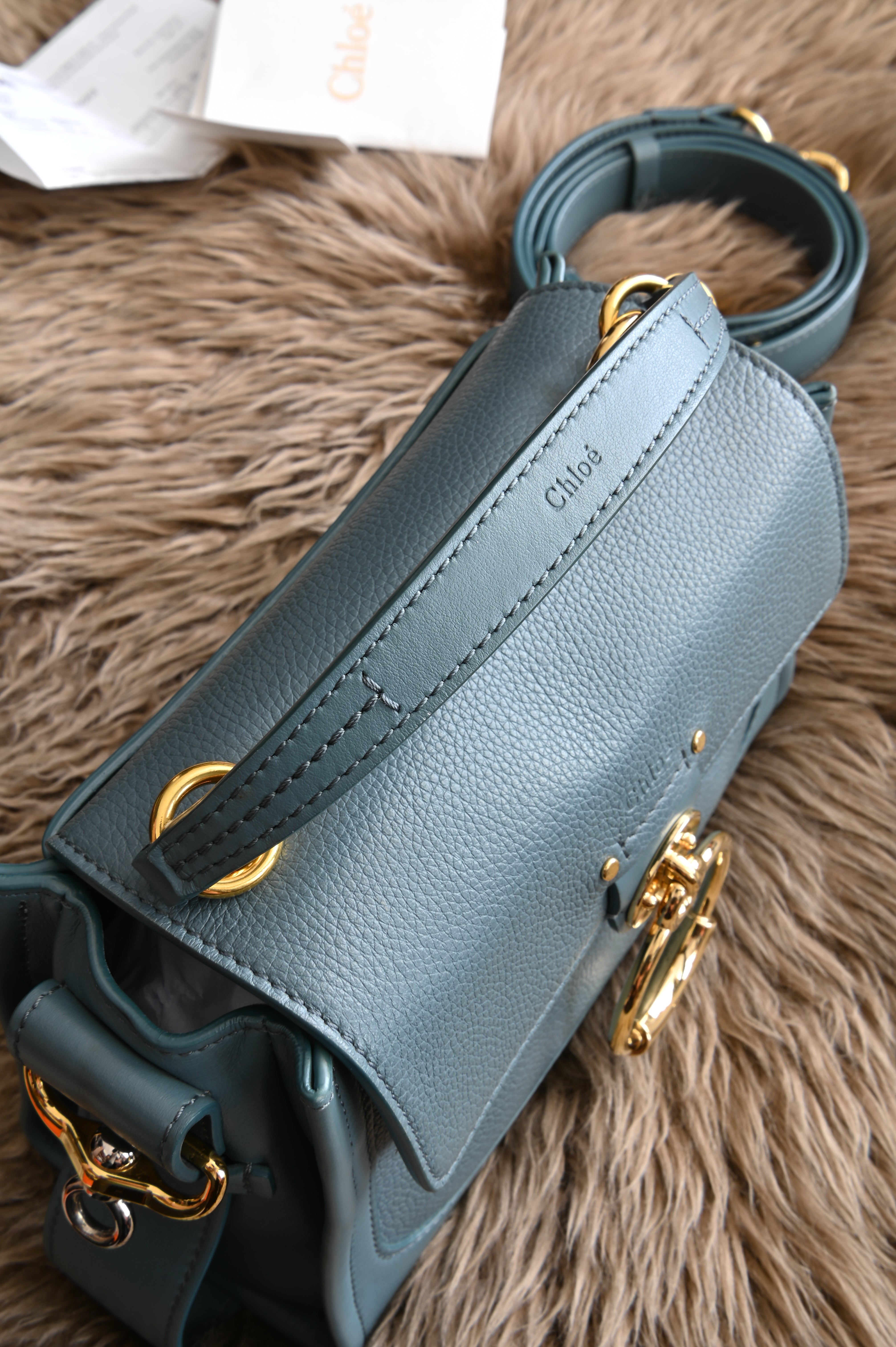 Chloe Tess Day Bag in Teal Blue