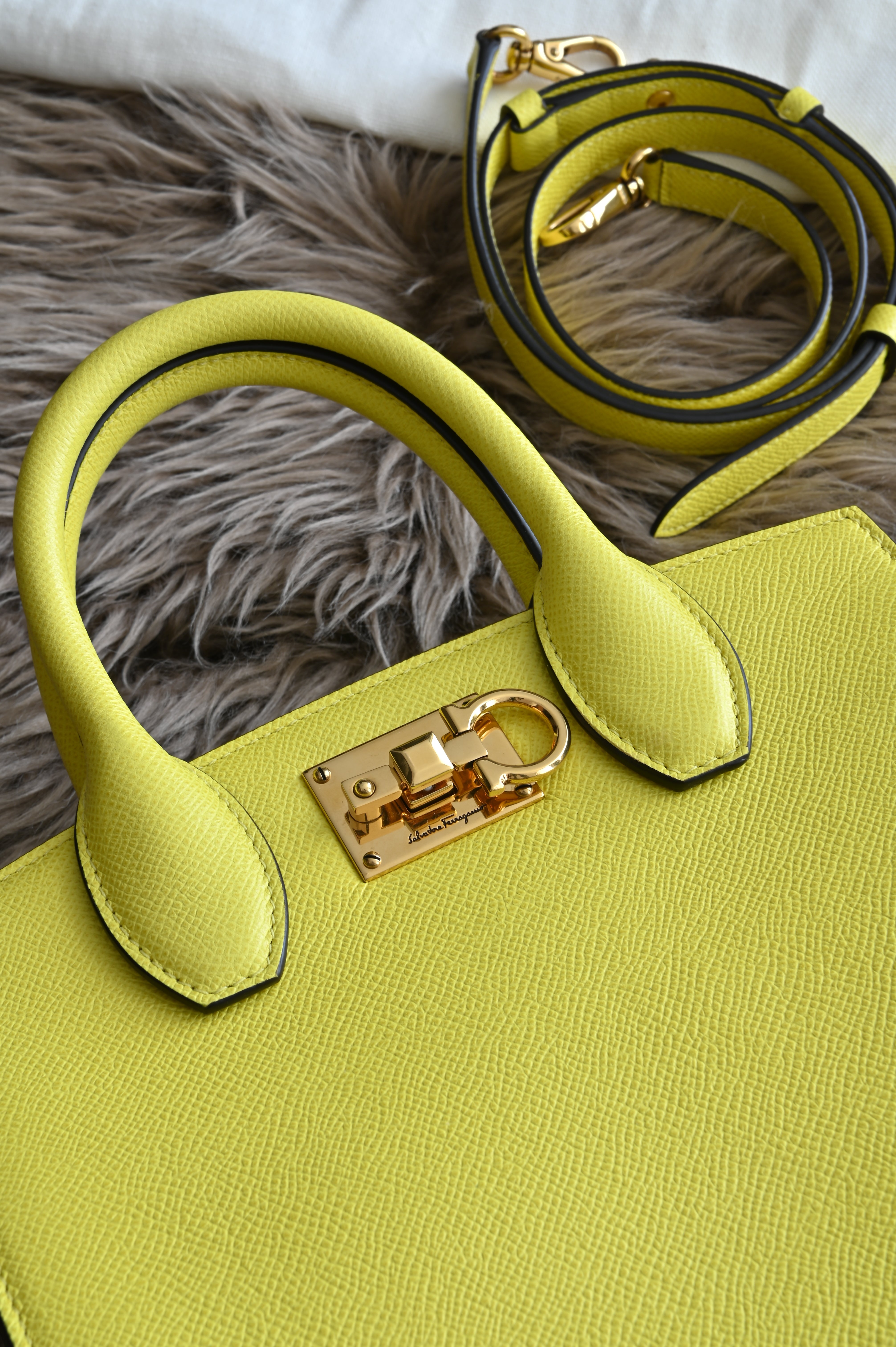 Salvatore Ferragamo Studio Box in Yellow