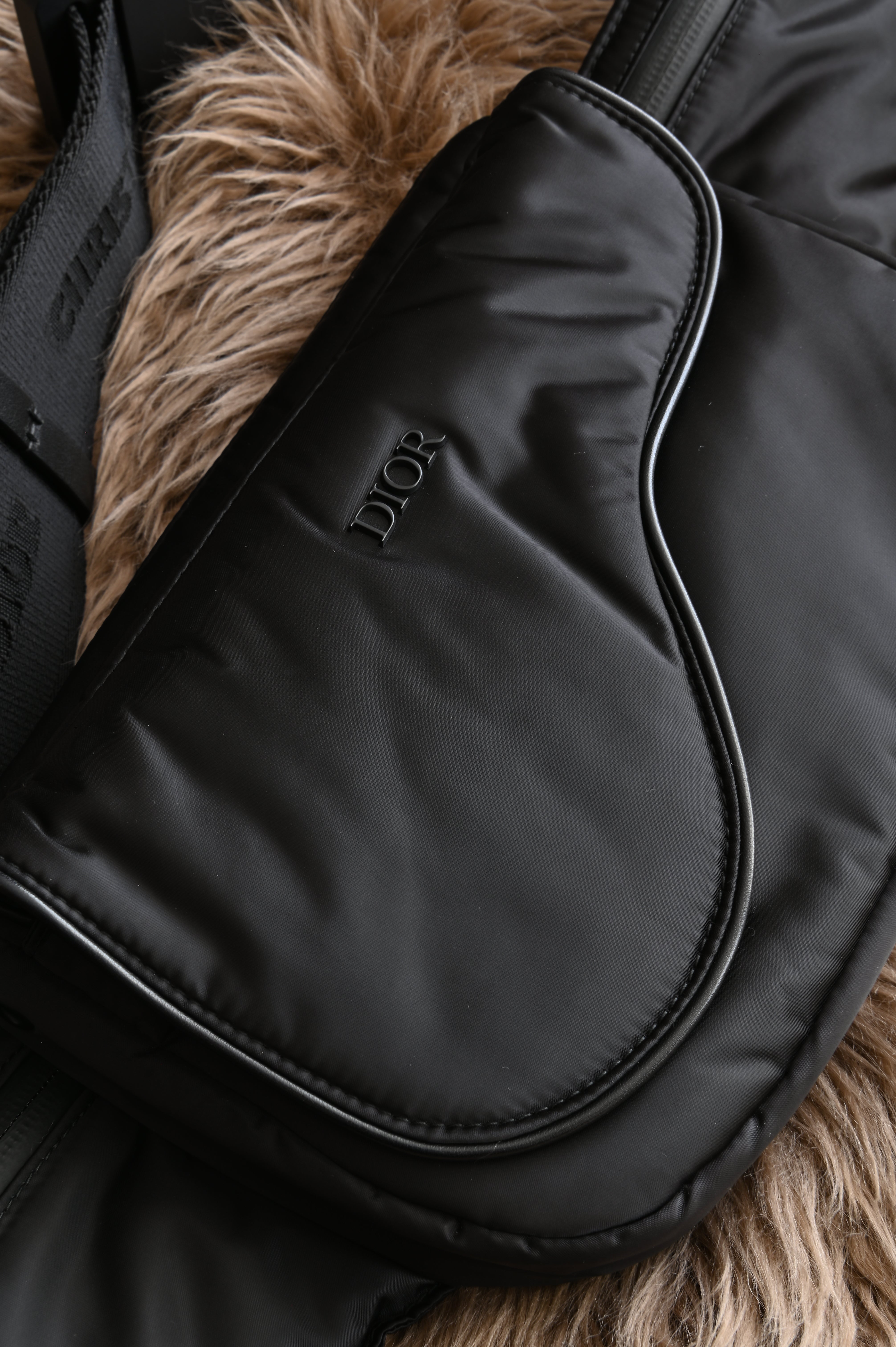 Dior Homme Saddle body belt bag in black nylon