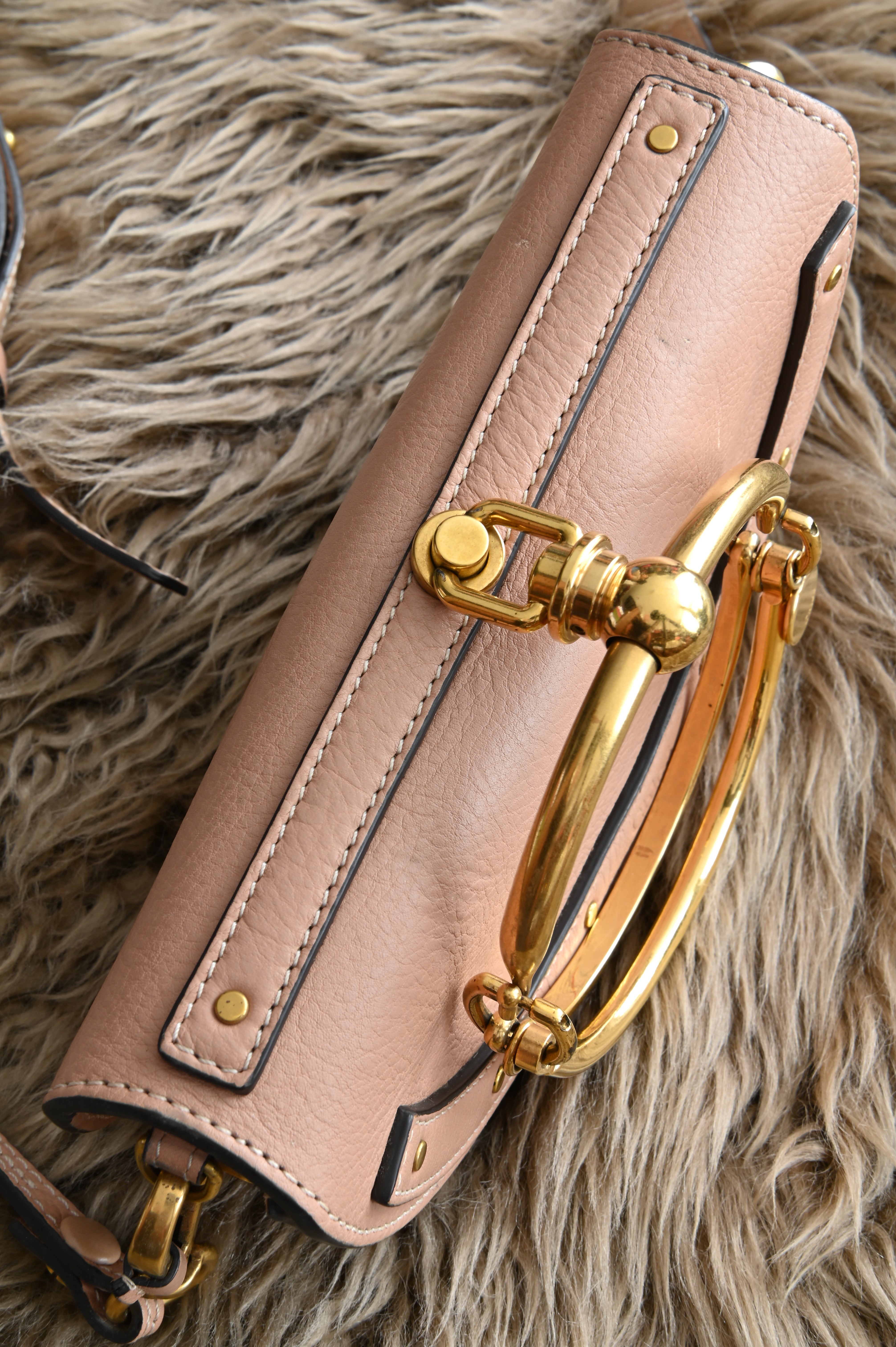 Chloe Nile Bracelet Minaudiere Bag in Biscotti Beige