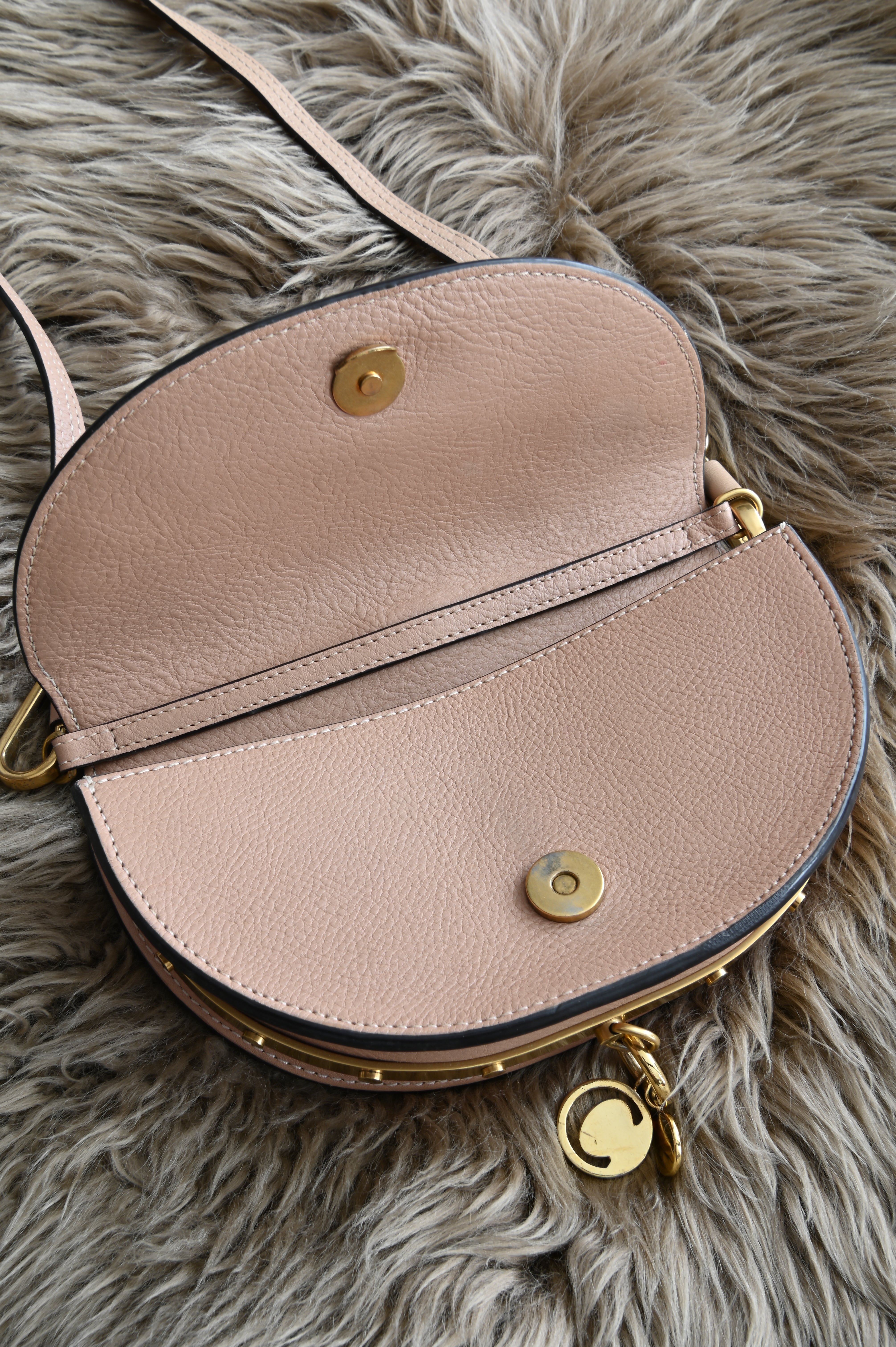 Chloe Nile Bracelet Minaudiere Bag in Biscotti Beige