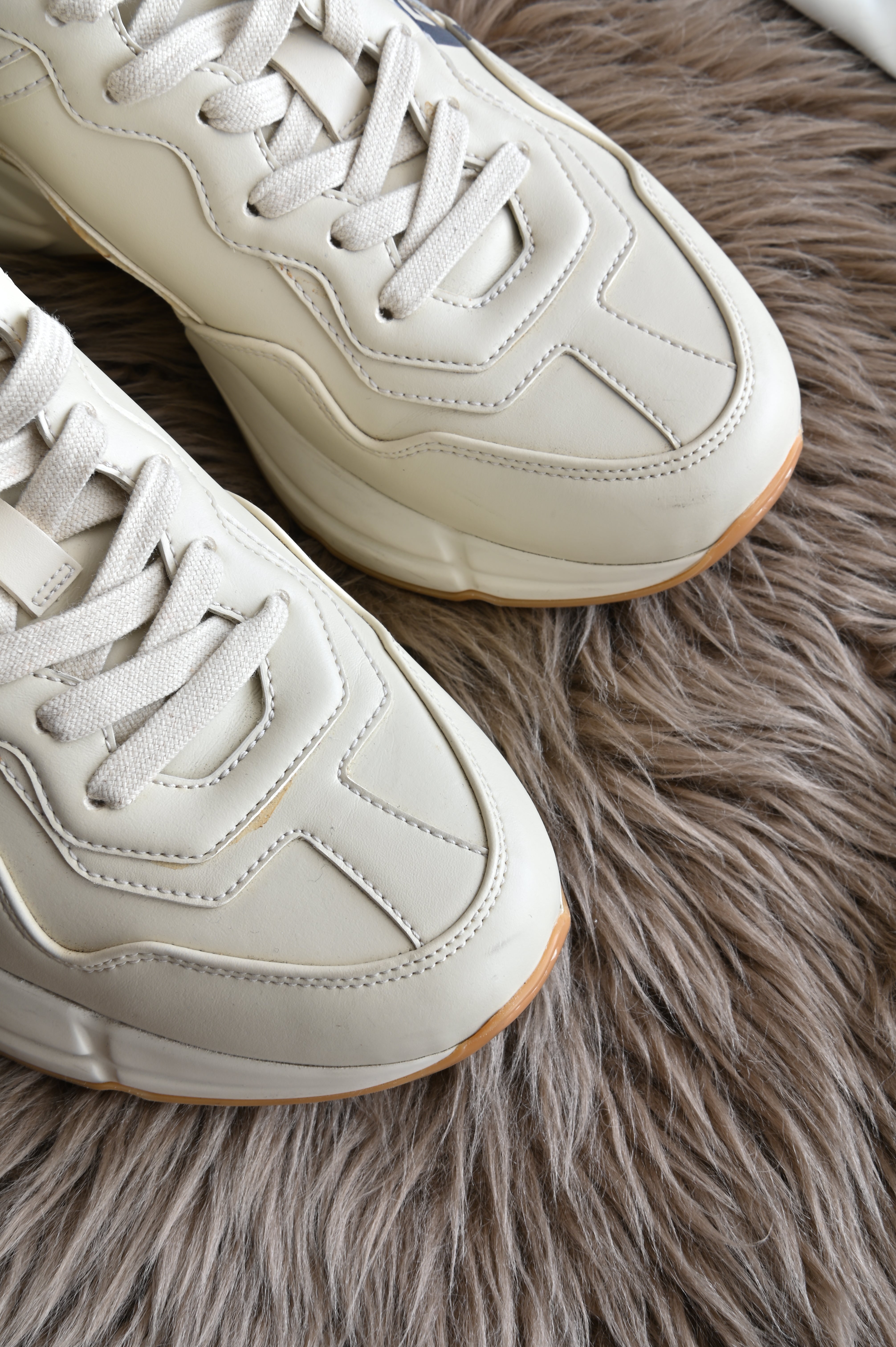 Gucci White Brown Black Sneakers Rython