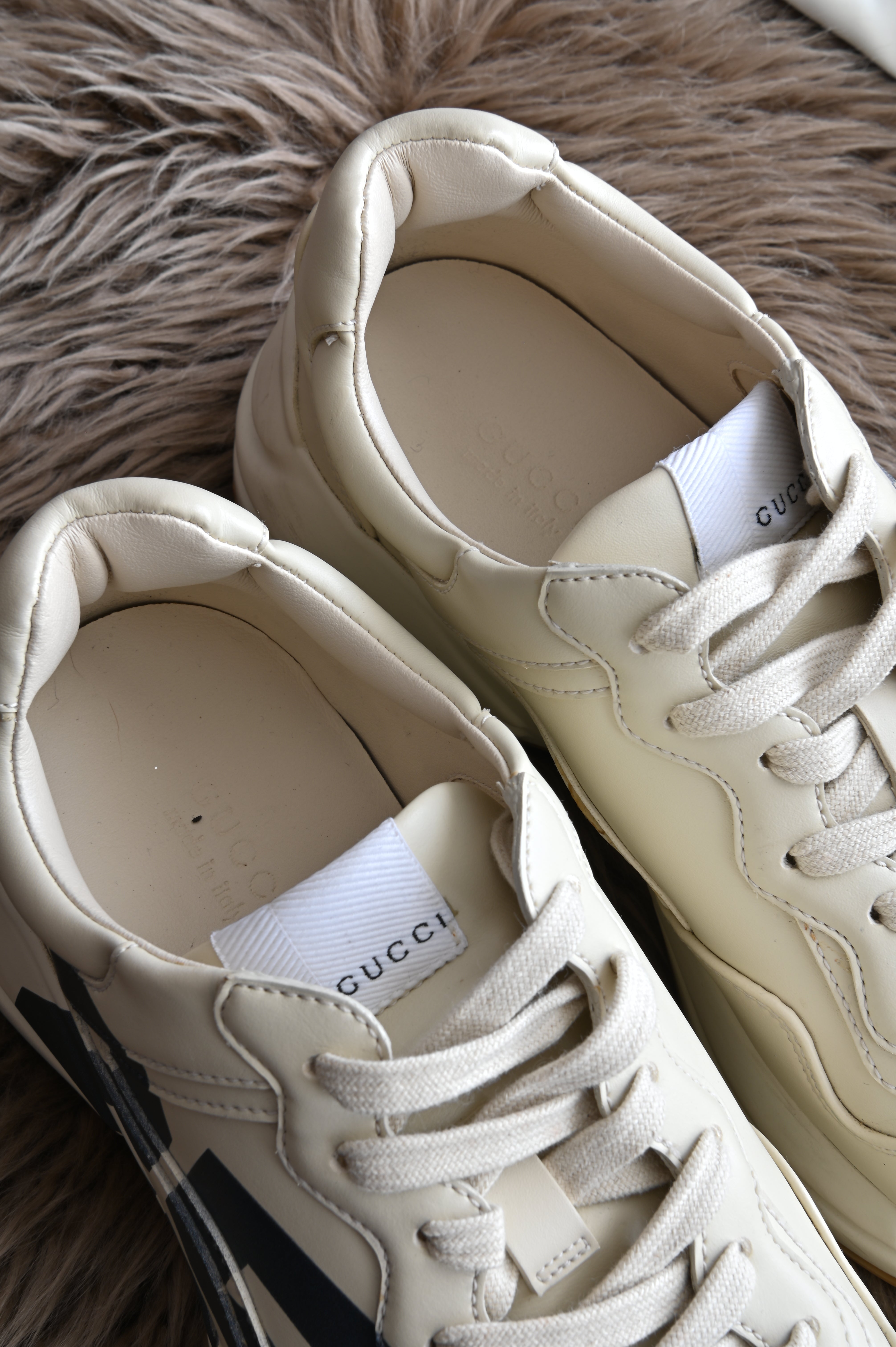 Gucci White Brown Black Sneakers Rython