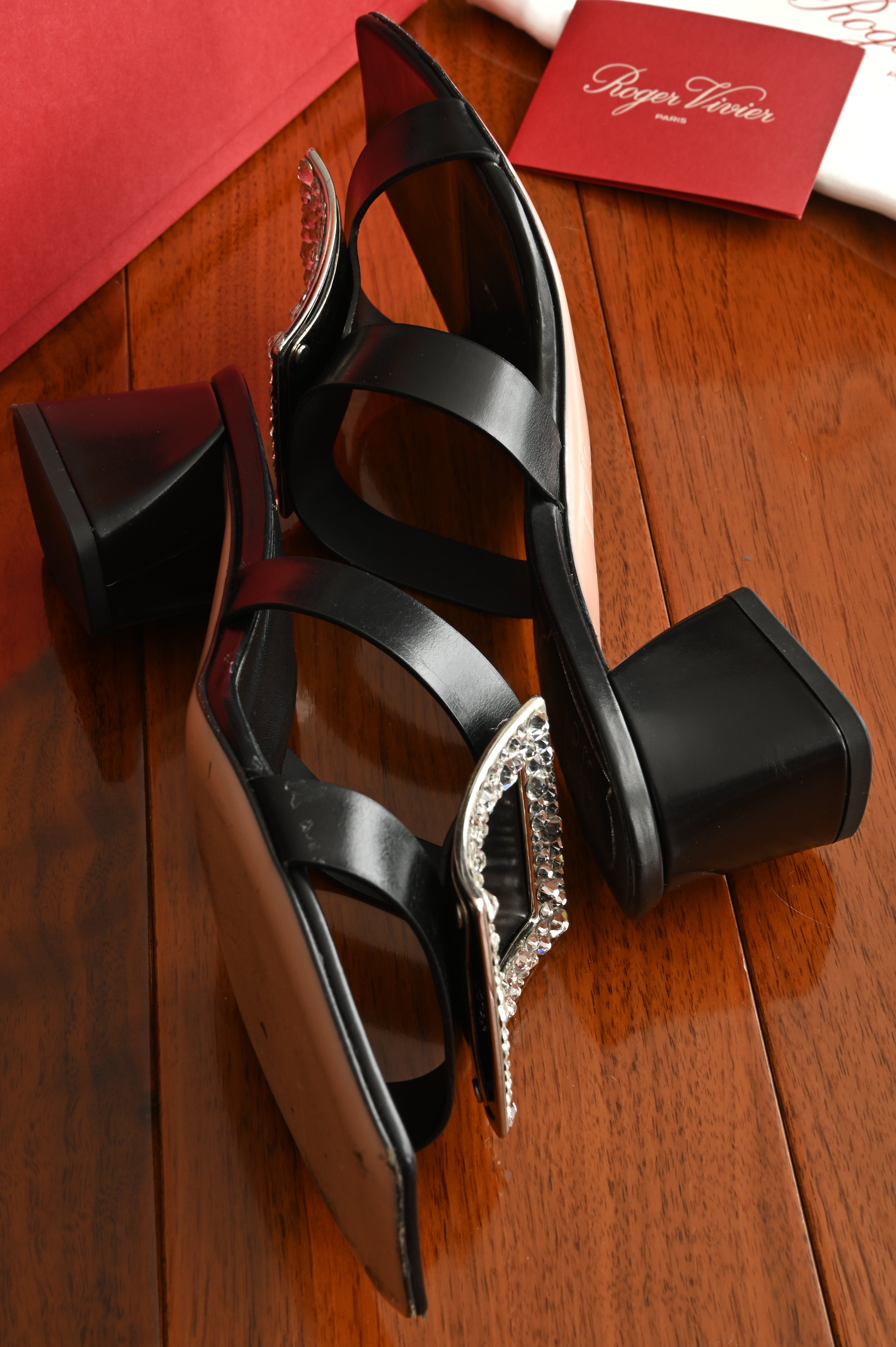 Roger Vivier Biki viv' Strass Mules in Black