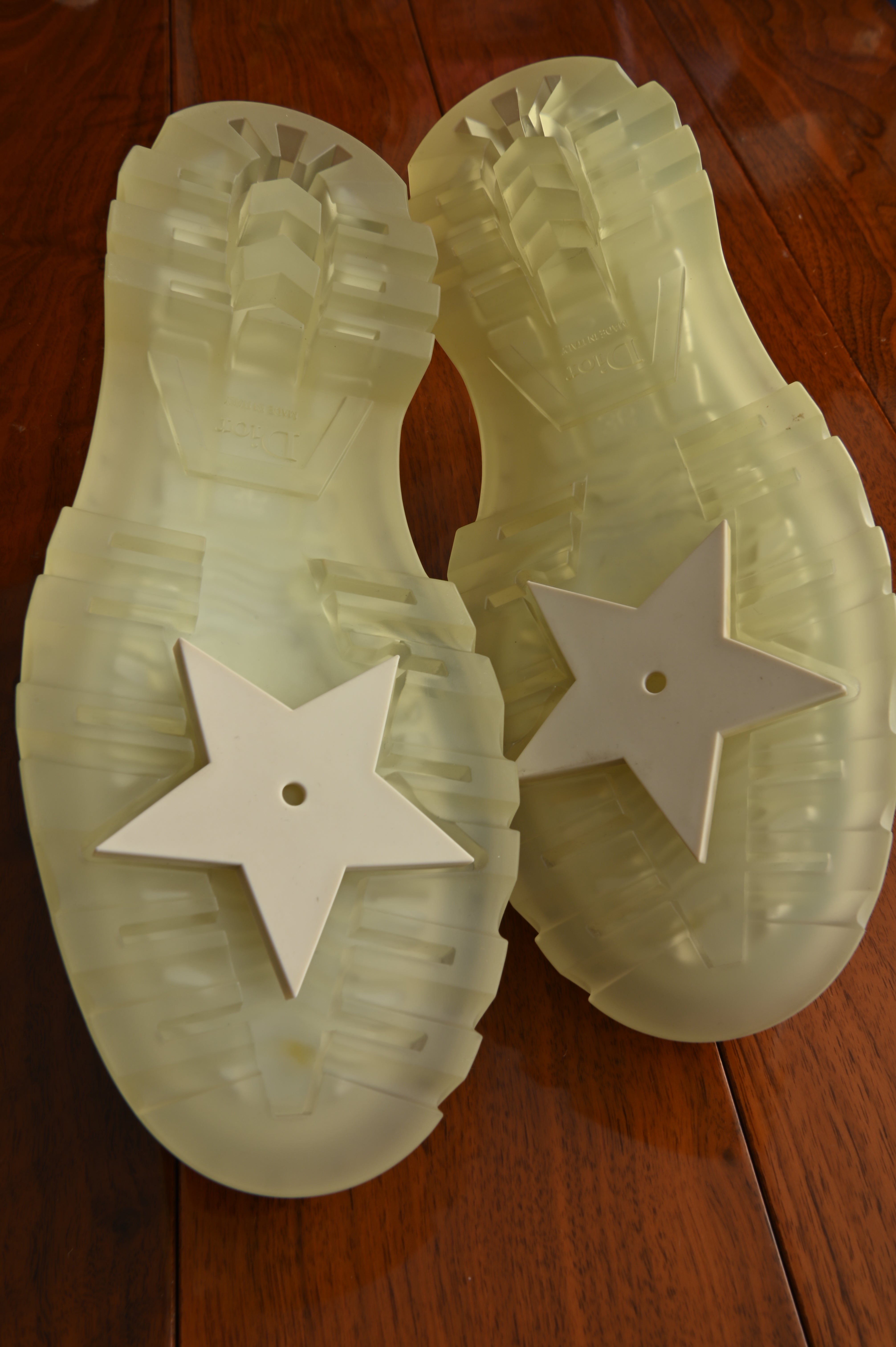 Christian Dior Code White Calf Leather Platform Loafers