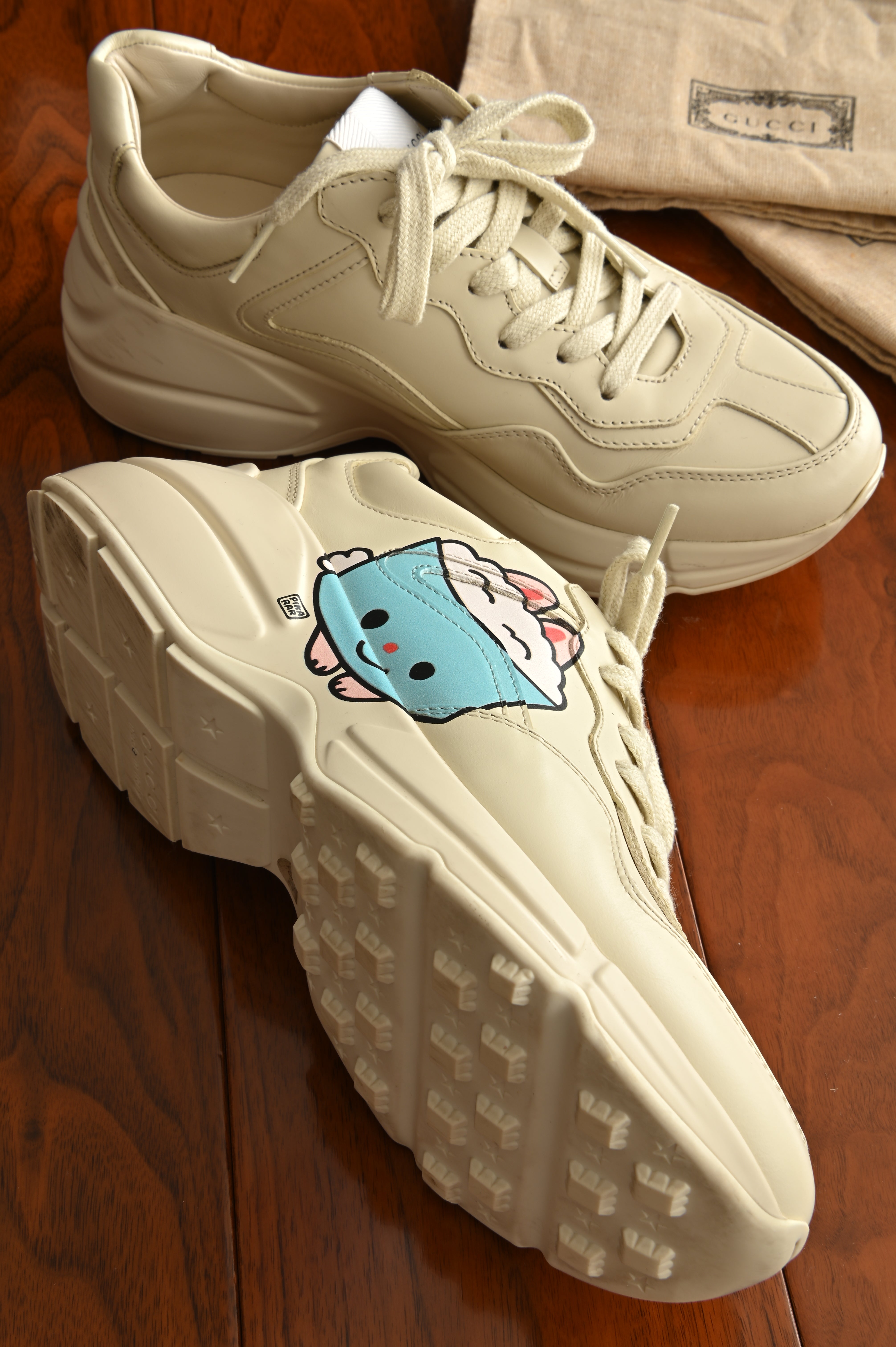 Gucci Kawaii Rhyton Leather Sneakers